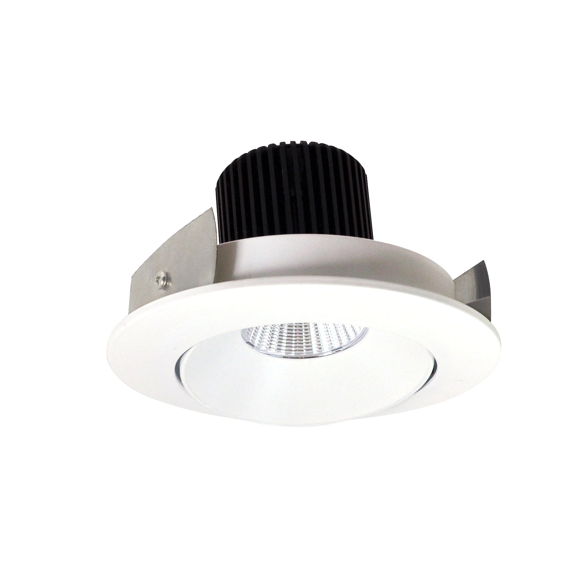 Nora NIO-4RC40XMPW/10 4 inch Iolite LED Round Adjustable Cone Reflector, 1000lm / 14W, 4000K, Matte Powder White Reflector / Matte Powder White Flange