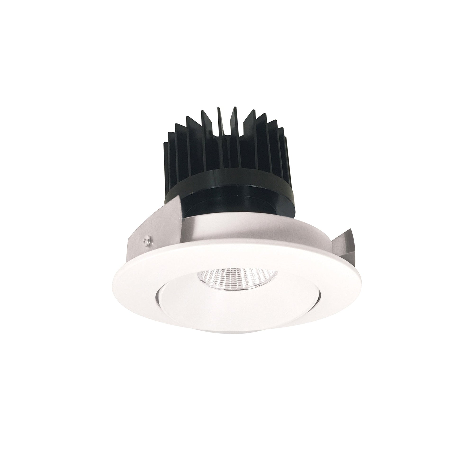 Nora NIO-4RC27XMPW/HL 4 inch Iolite LED Round Adjustable Cone Reflector, 1500lm/2000lm/2500lm (varies by housing), 2700K, Matte Powder White Reflector / Matte Powder White Flange