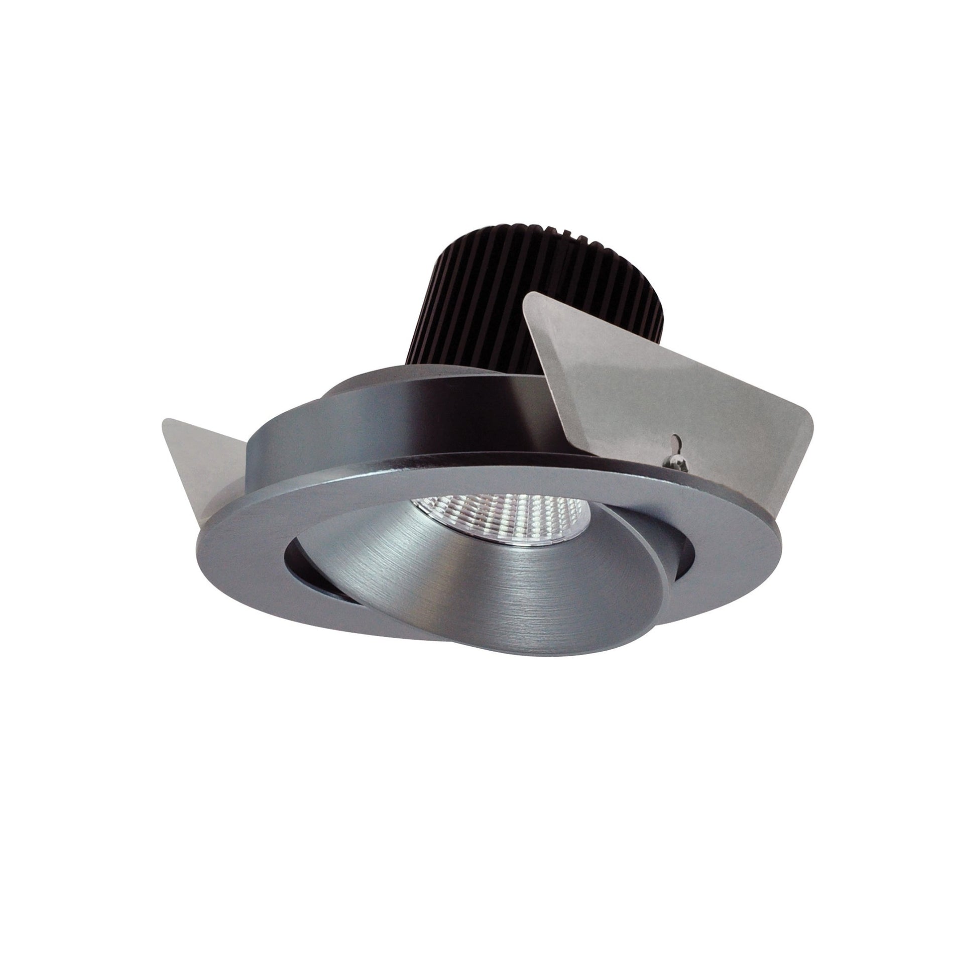 Nora NIO-4RC27XNN/10 4 inch Iolite LED Round Adjustable Cone Reflector, 1000lm / 14W, 2700K, Natural Metal Reflector / Natural Metal Flange