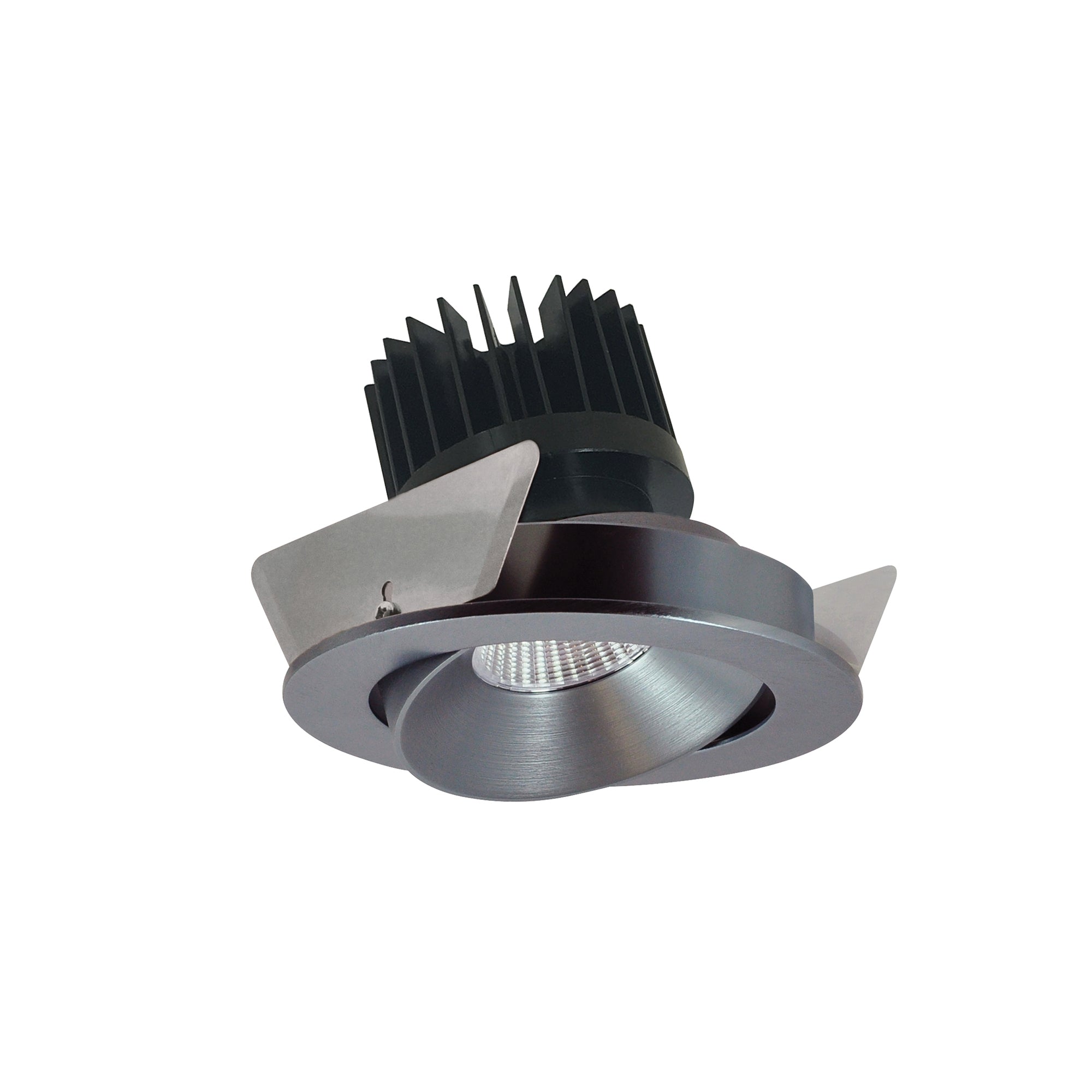 Nora NIO-4RC40XNN/HL 4 inch Iolite LED Round Adjustable Cone Reflector, 1500lm/2000lm/2500lm (varies by housing), 4000K, Natural Metal Reflector / Natural Metal Flange