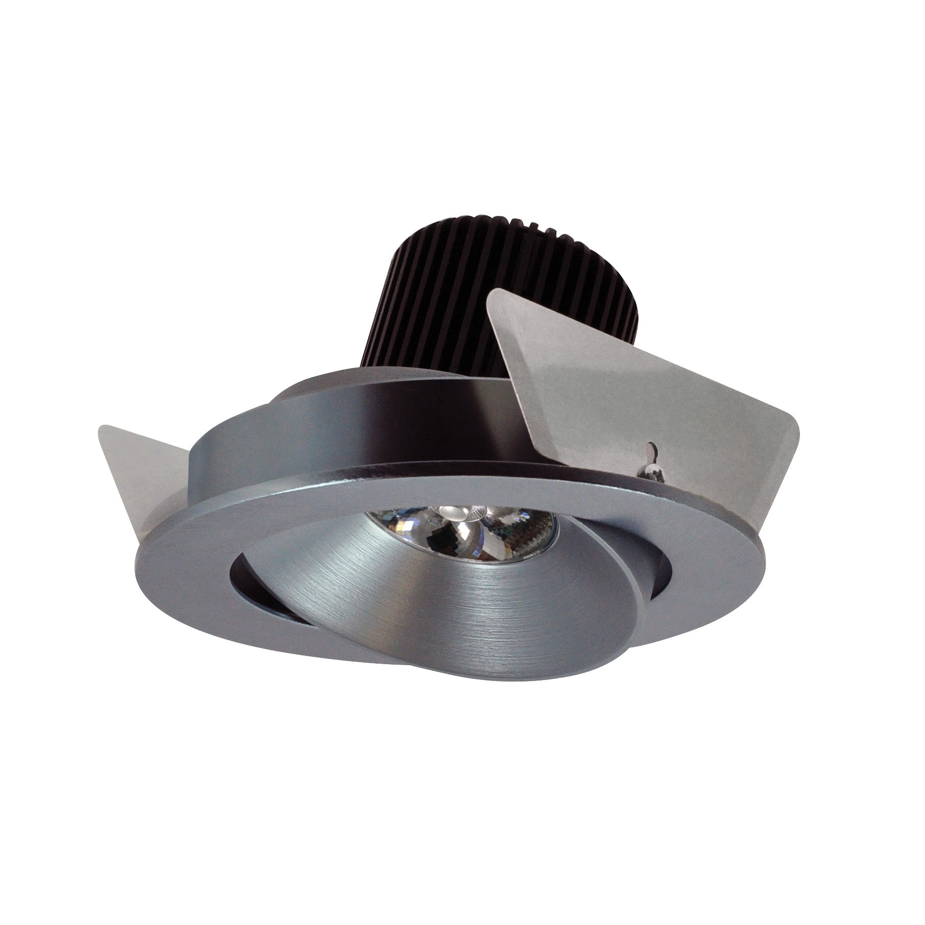 Nora NIO-4RC40QNN 4 inch Iolite LED Round Adjustable Cone Reflector, 10-Degree Optic, 900lm / 12W, 4000K, Natural Metal Reflector / Natural Metal Flange