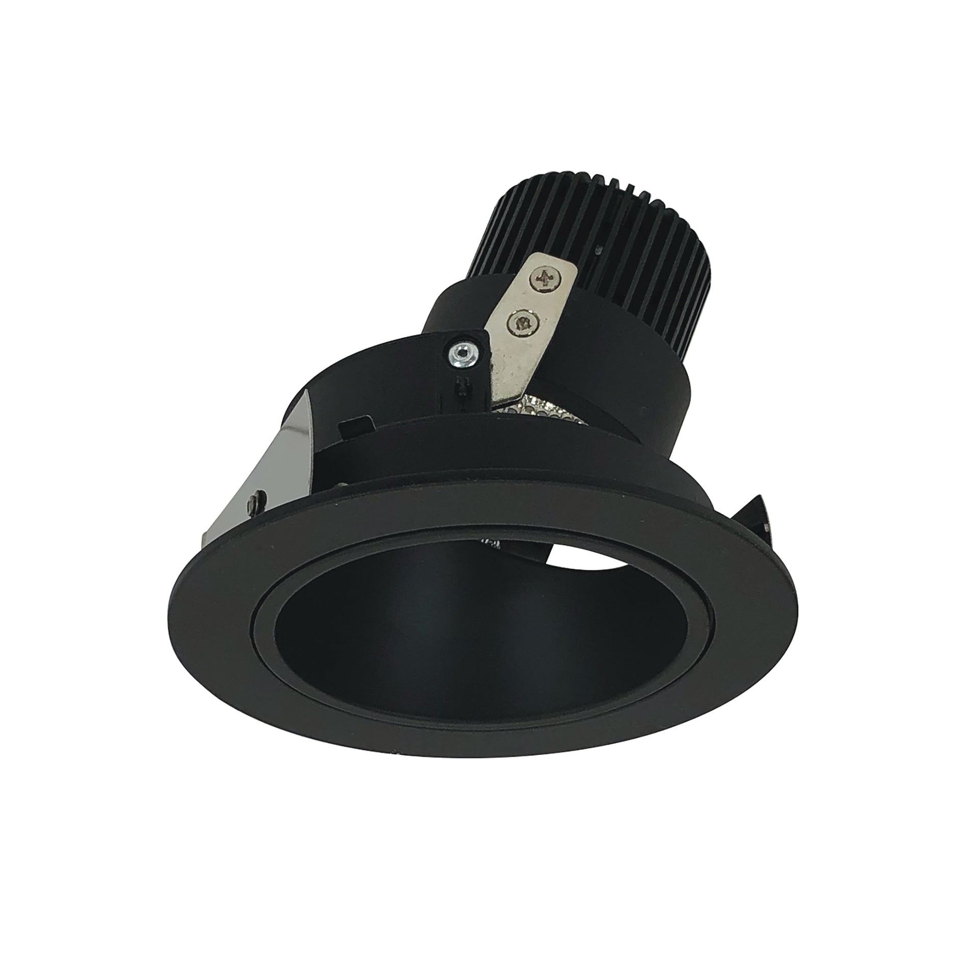 Nora NIO-4RD40XBB/10 4 inch Iolite LED Round Adjustable Deep Reflector, 1000lm / 14W, 4000K, Black Reflector / Black Flange