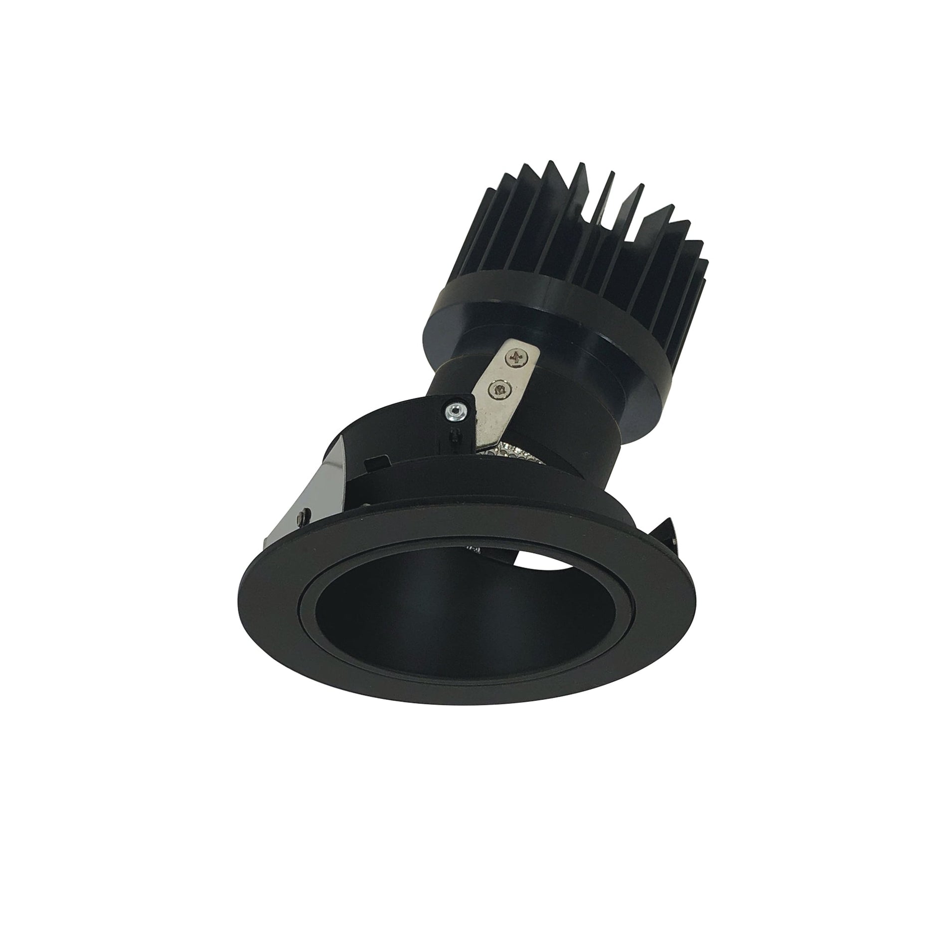Nora NIO-4RDCDXBB/HL 4 inch Iolite LED Round Adjustable Deep Reflector, 1500lm/2000lm (varies by housing), Comfort Dim, Black Reflector / Black Flange
