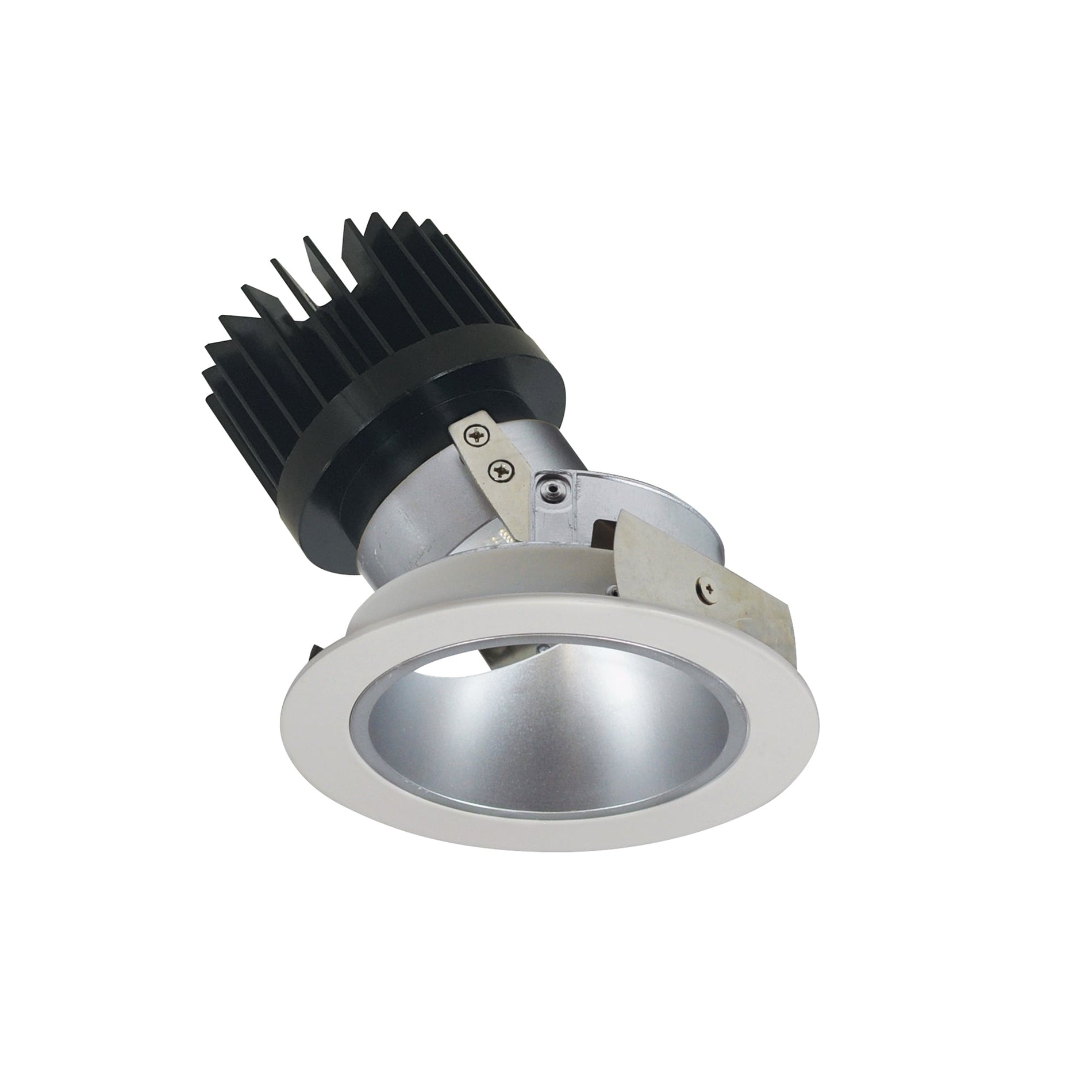 Nora NIO-4RDCDXHW/HL 4 inch Iolite LED Round Adjustable Deep Reflector, 1500lm/2000lm (varies by housing), Comfort Dim, Haze Reflector / White Flange