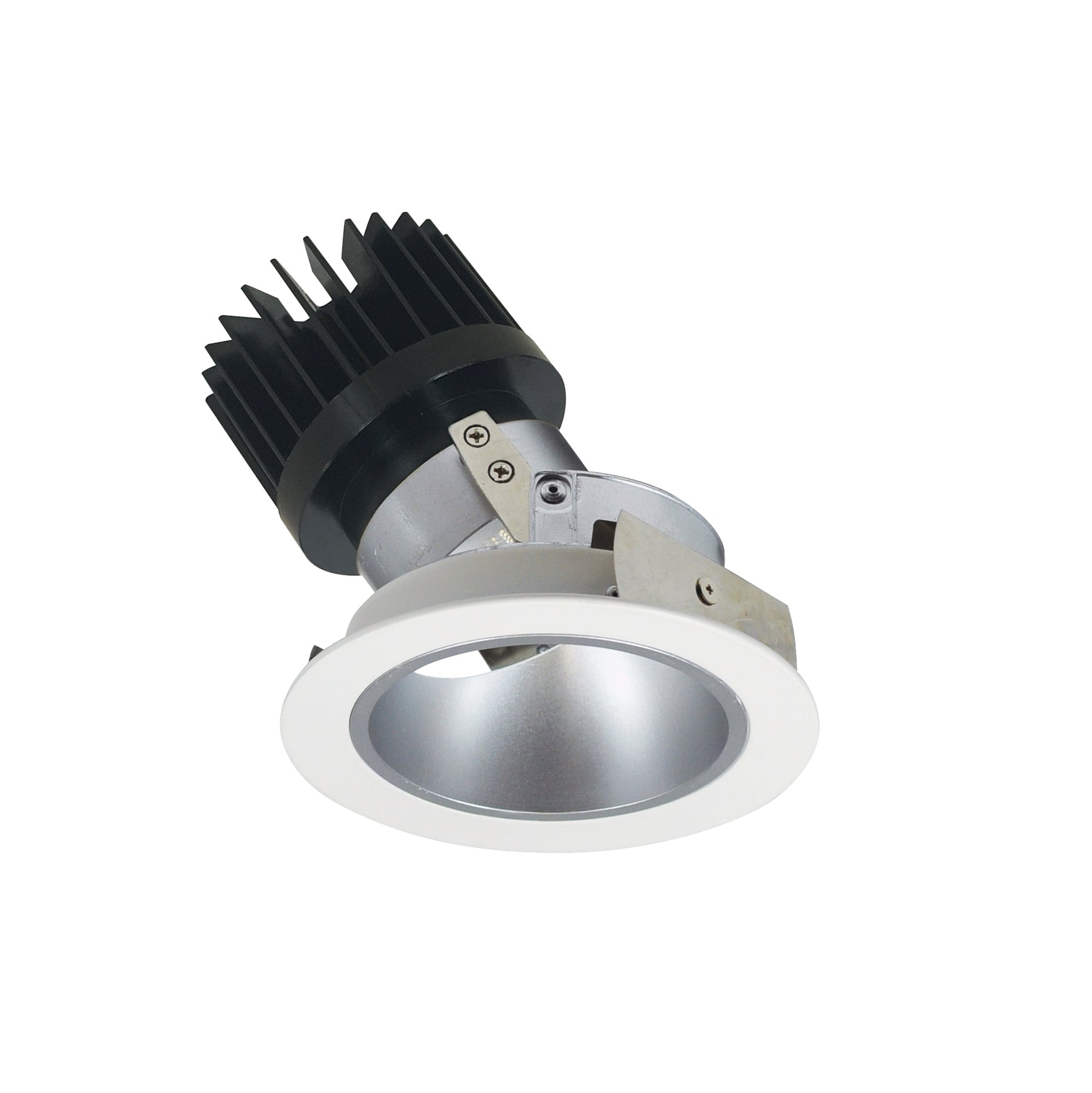 Nora NIO-4RD30XHZMPW/HL 4 inch Iolite LED Round Adjustable Deep Reflector, 1500lm/2000lm (varies by housing), 3000K, Haze Reflector / Matte Powder White Flange