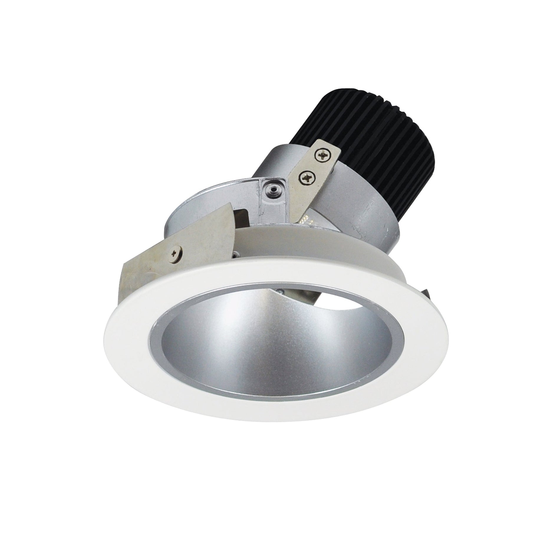 Nora NIO-4RD30QHZMPW 4 inch Iolite LED Round Adjustable Deep Reflector, 10-Degree Optic, 850lm / 12W, 3000K, Haze Reflector / Matte Powder White Flange