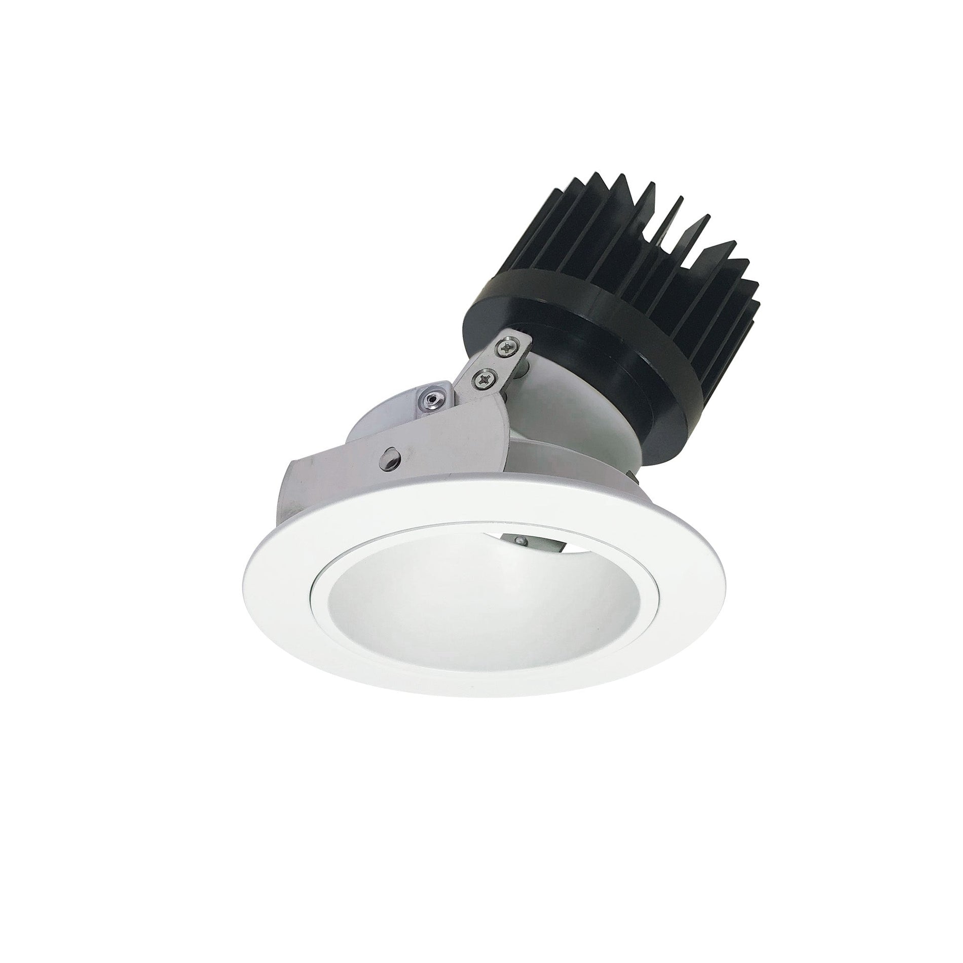 Nora NIO-4RD50XMPW/HL 4 inch Iolite LED Round Adjustable Deep Reflector, 1500lm/2000lm (varies by housing), 5000K, Matte Powder White Reflector / Matte Powder White Flange