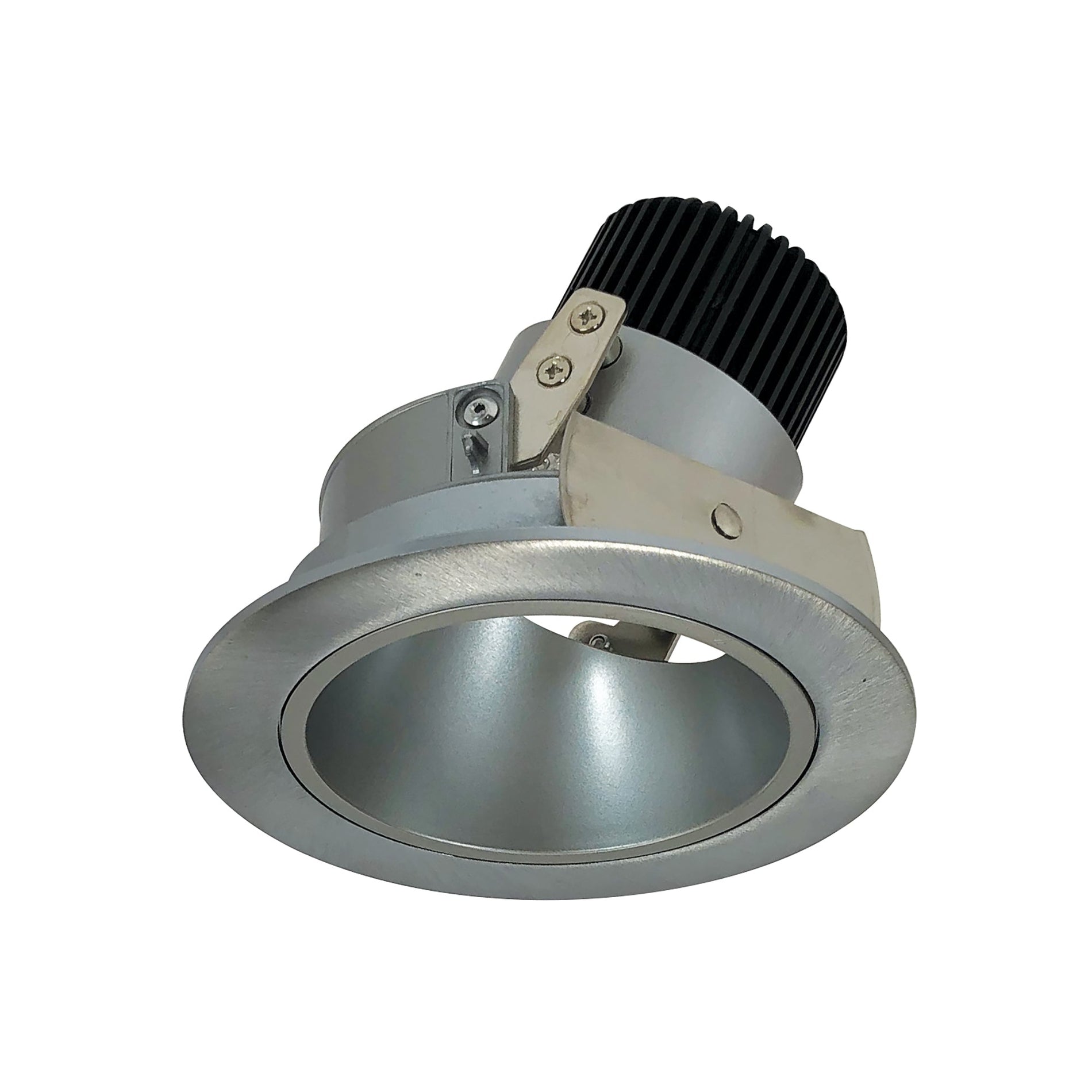 Nora NIO-4RD40XNN/10 4 inch Iolite LED Round Adjustable Deep Reflector, 1000lm / 14W, 4000K, Natural Metal Reflector / Natural Metal Flange