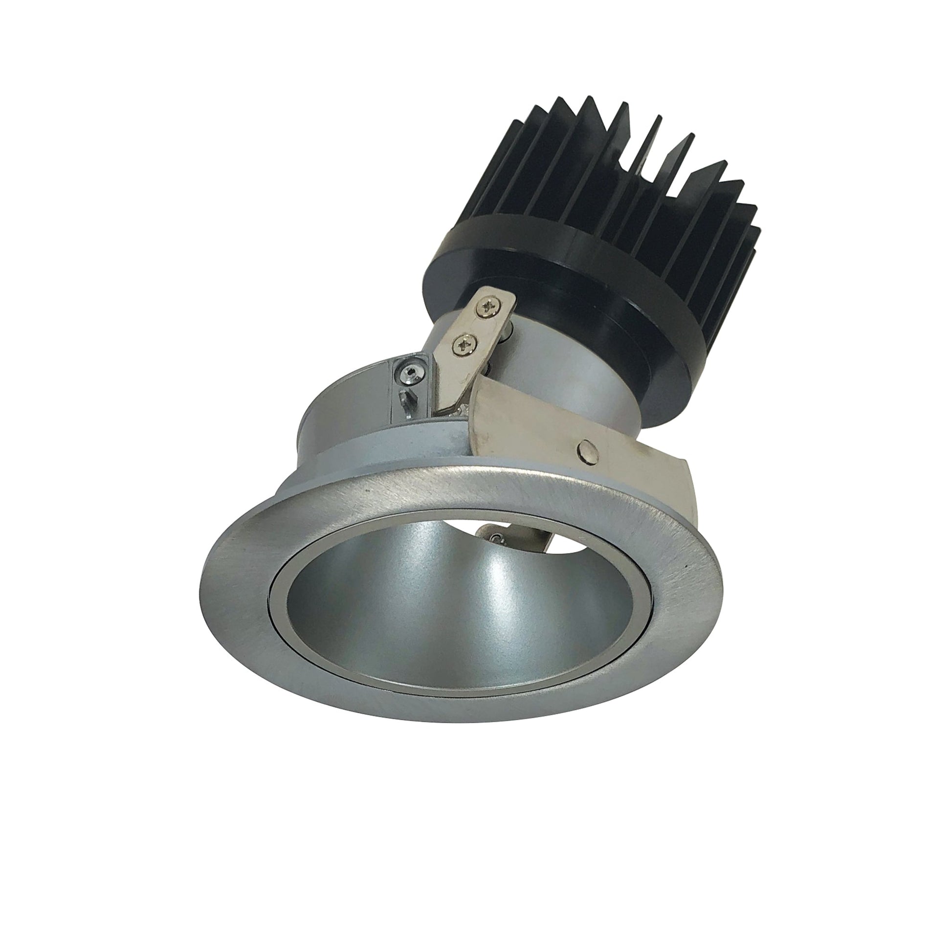 Nora NIO-4RD35XNN/HL 4 inch Iolite LED Round Adjustable Deep Reflector, 1500lm/2000lm (varies by housing), 3500K, Natural Metal Reflector / Natural Metal Flange