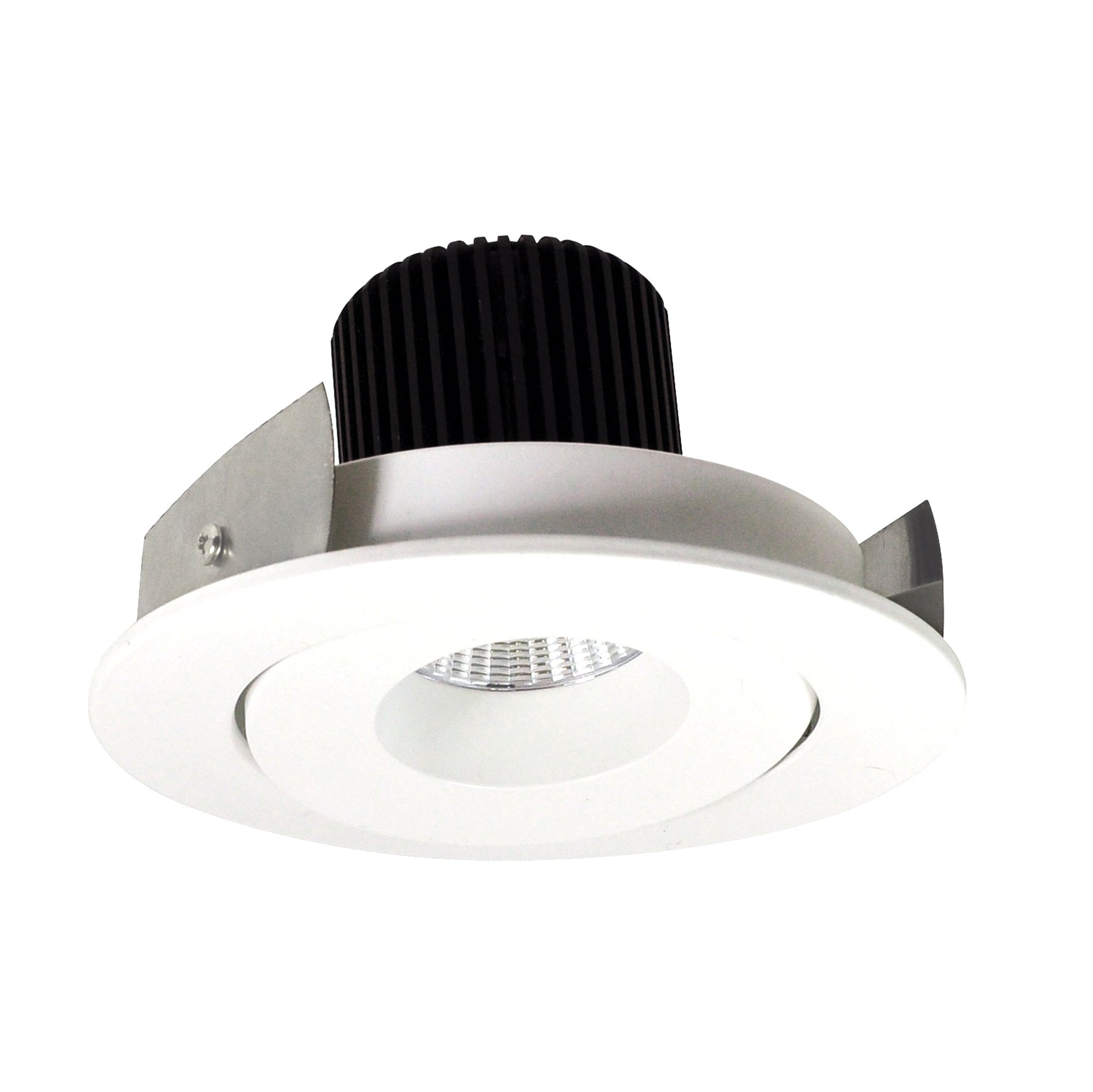 Nora NIO-4RG30XMPW/10 4 inch Iolite LED Round Adjustable Gimbal, 1000lm / 14W, 3000K, Matte Powder White Finish