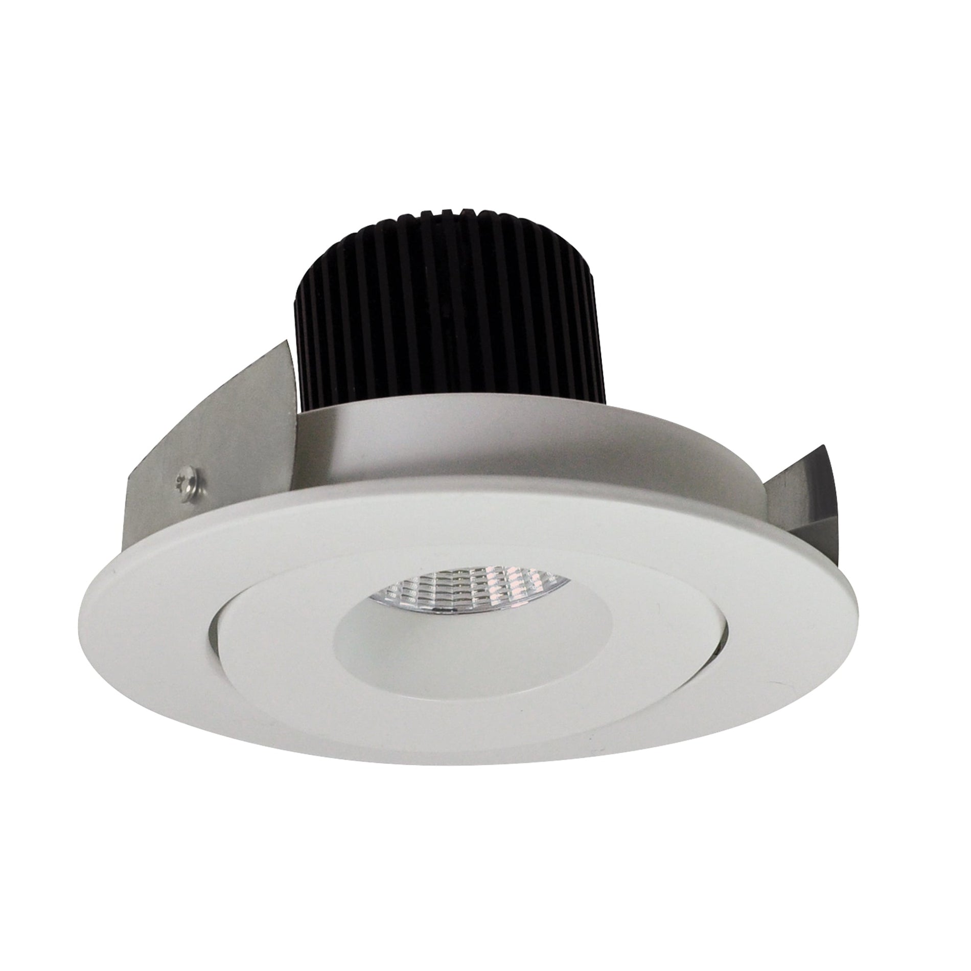 Nora NIO-4RG50XWW 4 inch Iolite LED Round Adjustable Gimbal, 800lm / 14W, 5000K, White Finish