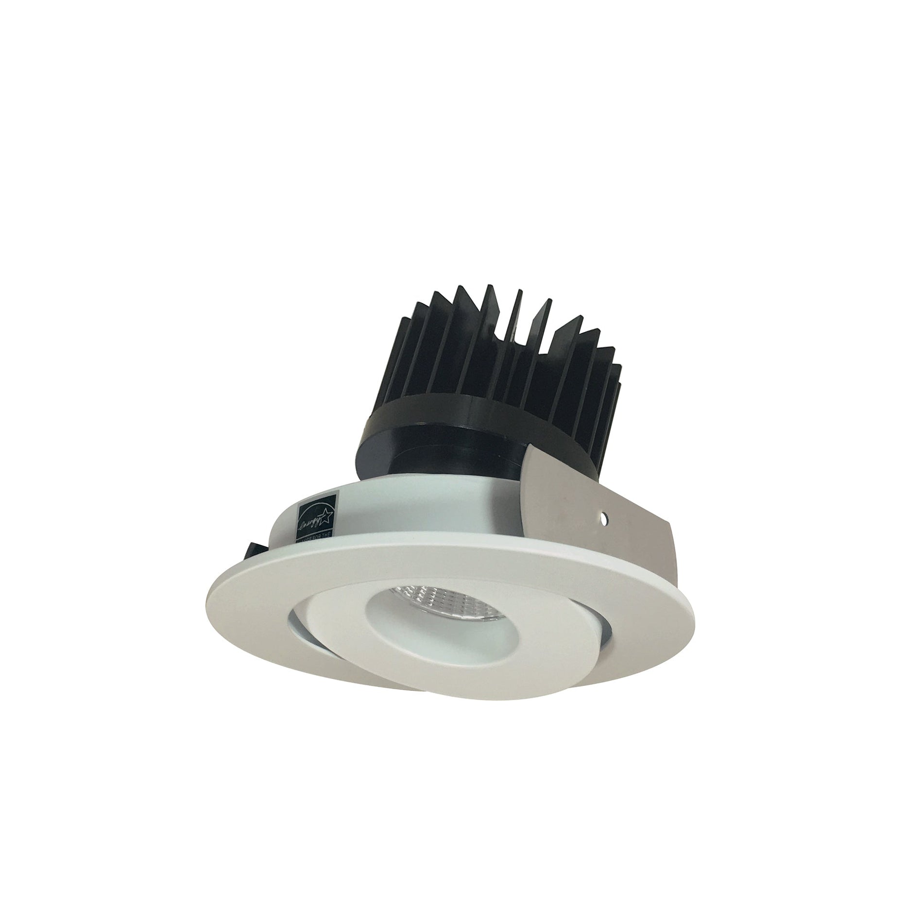 Nora NIO-4RGCDXWW/HL 4 inch Iolite LED Round Adjustable Gimbal, 1500lm/2000lm/2500lm (varies by housing), Comfort Dim, White Finish