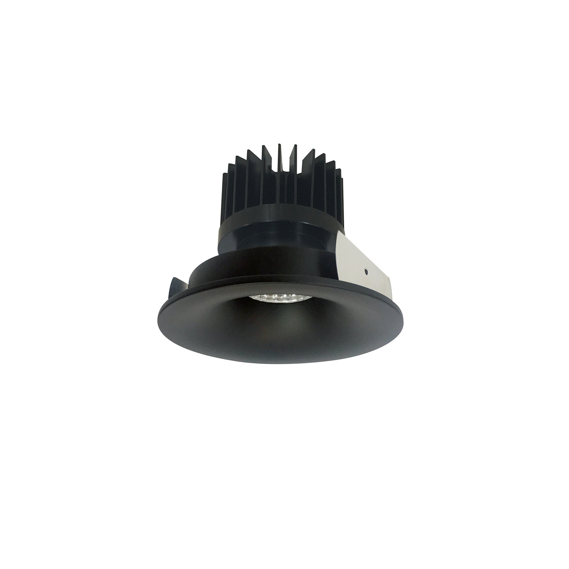Nora NIO-4RNB40XBB/HL 4 inch Iolite LED Round Bullnose, 1500lm/2000lm/2500lm (varies by housing), 4000K, Black Finish