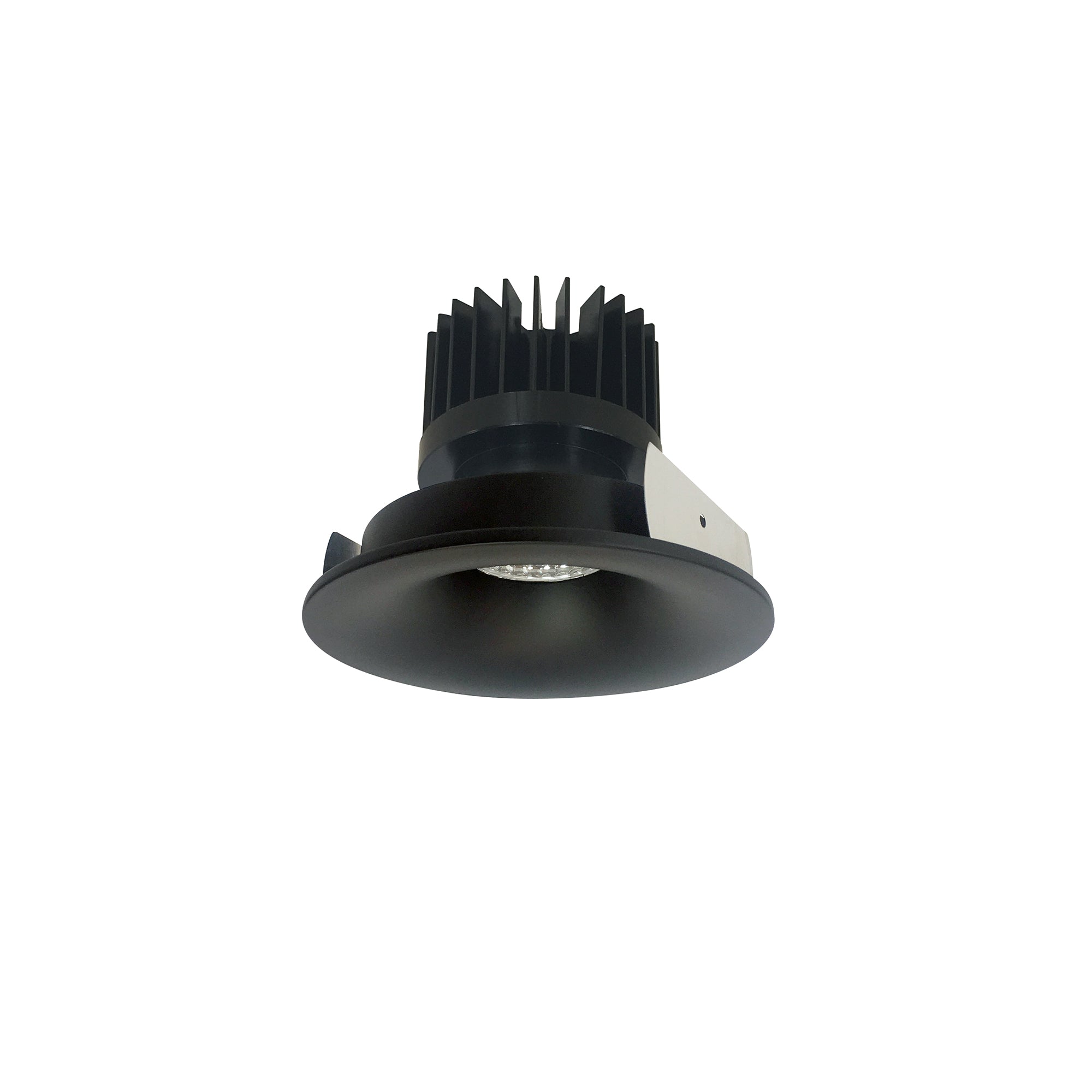 Nora NIO-4RNB50XBB/HL 4 inch Iolite LED Round Bullnose, 1500lm/2000lm/2500lm (varies by housing), 5000K, Black Finish