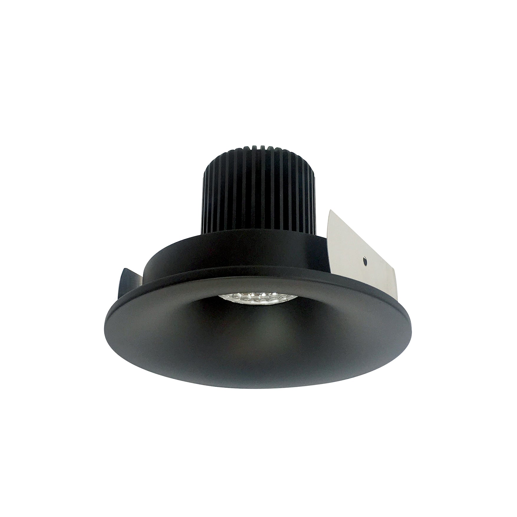 Nora NIO-4RNBCDXBB 4 inch Iolite LED Round Bullnose, 800lm / 14W, Comfort Dim, Black Finish