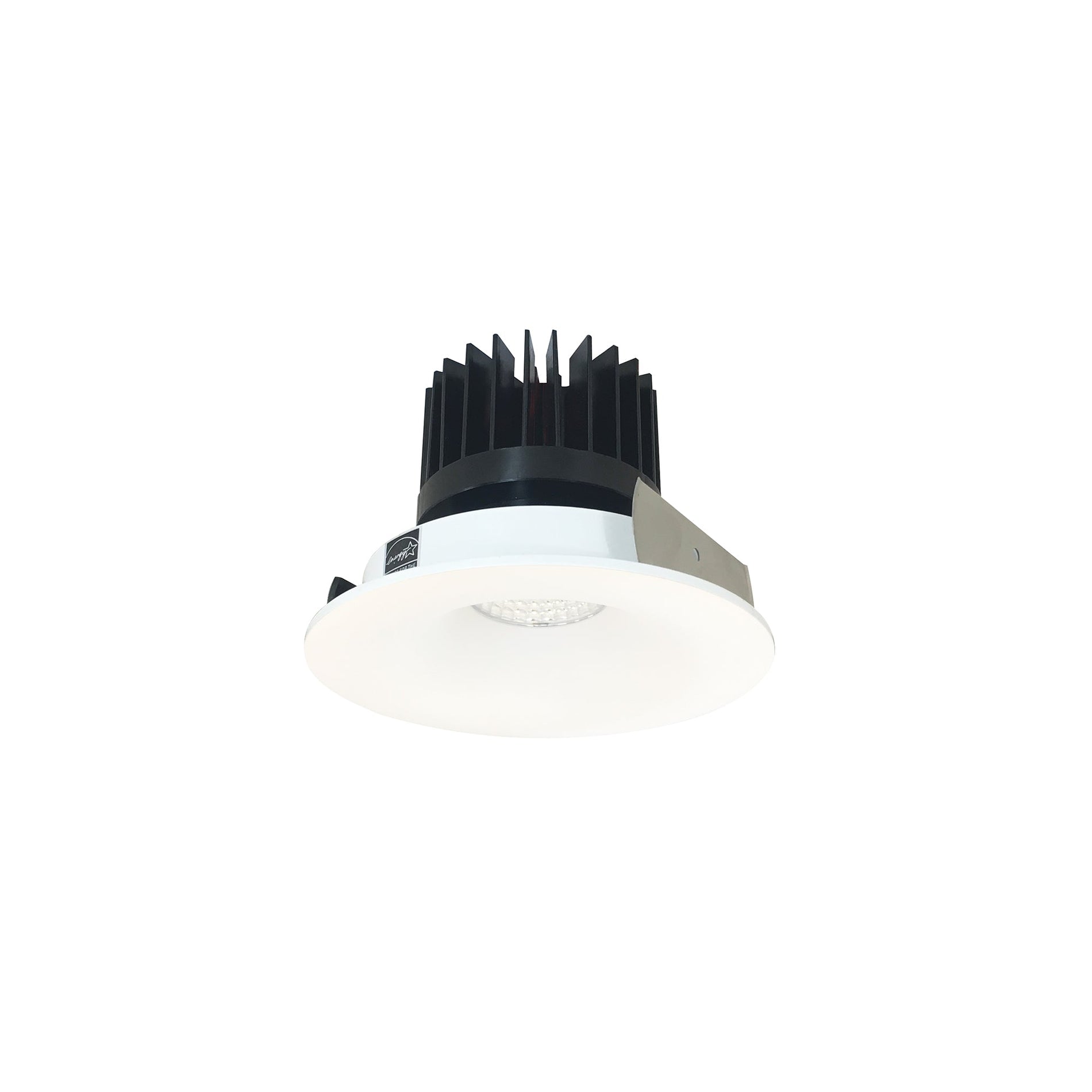Nora NIO-4RNBCDXMPW/HL 4 inch Iolite LED Round Bullnose, 1500lm/2000lm/2500lm (varies by housing), Comfort Dim, Matte Powder White Finish