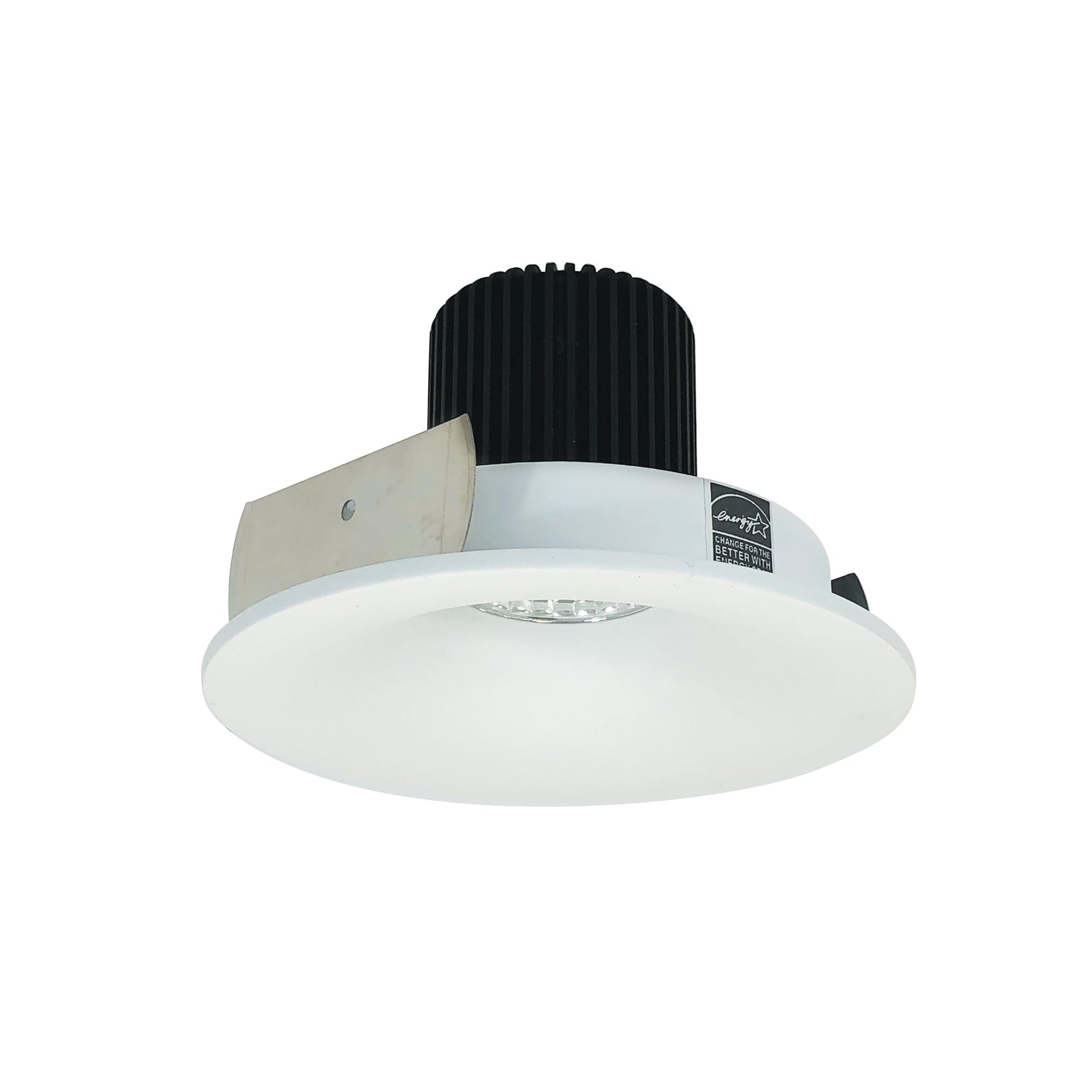 Nora NIO-4RNBCDXMPW 4 inch Iolite LED Round Bullnose, 800lm / 14W, Comfort Dim, Matte Powder White Finish
