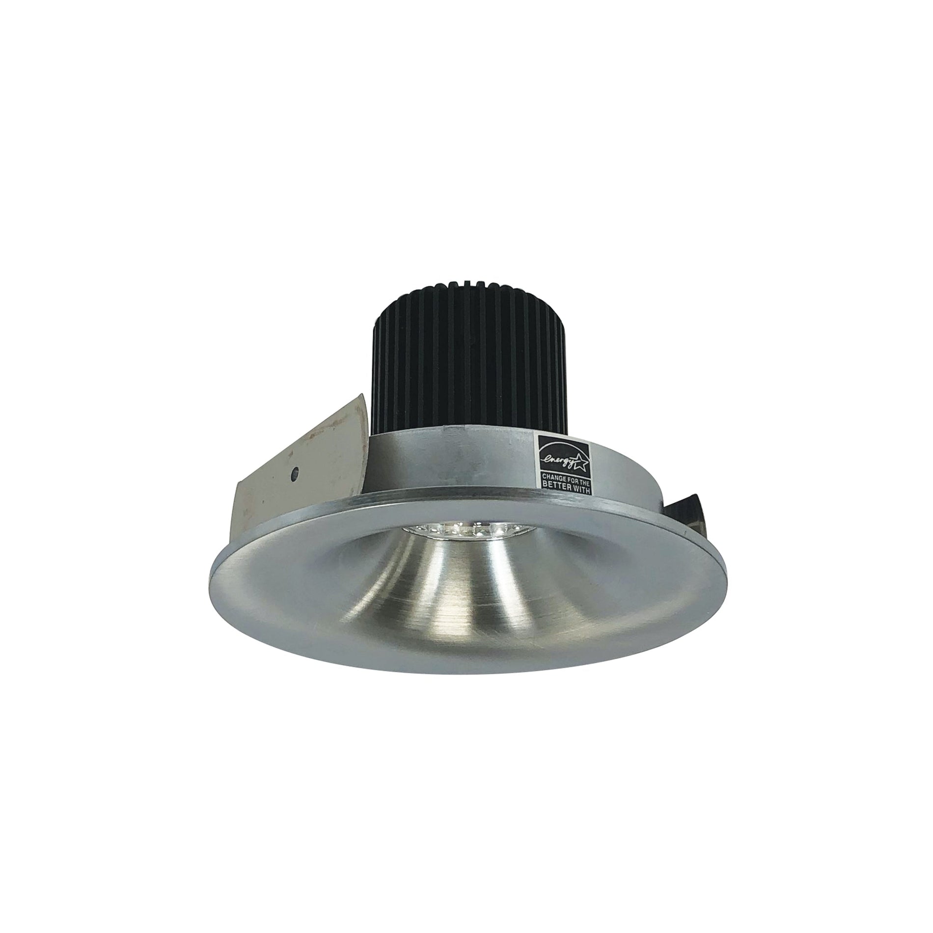 Nora NIO-4RNBCDXNN 4 inch Iolite LED Round Bullnose, 800lm / 14W, Comfort Dim, Natural Metal Finish