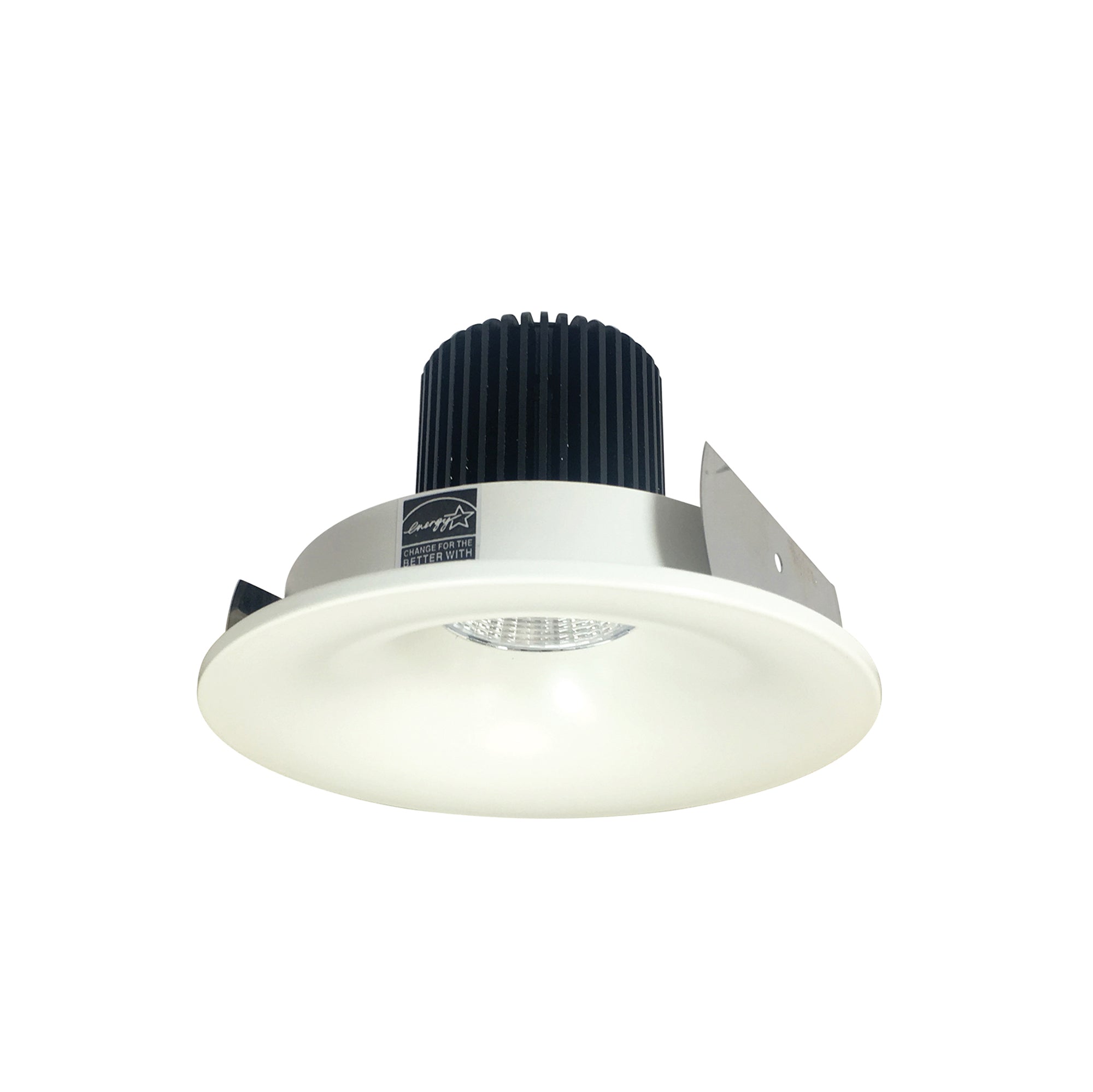 Nora NIO-4RNB30XWW/10 4 inch Iolite LED Round Bullnose, 1000lm / 14W, 3000K, White Finish