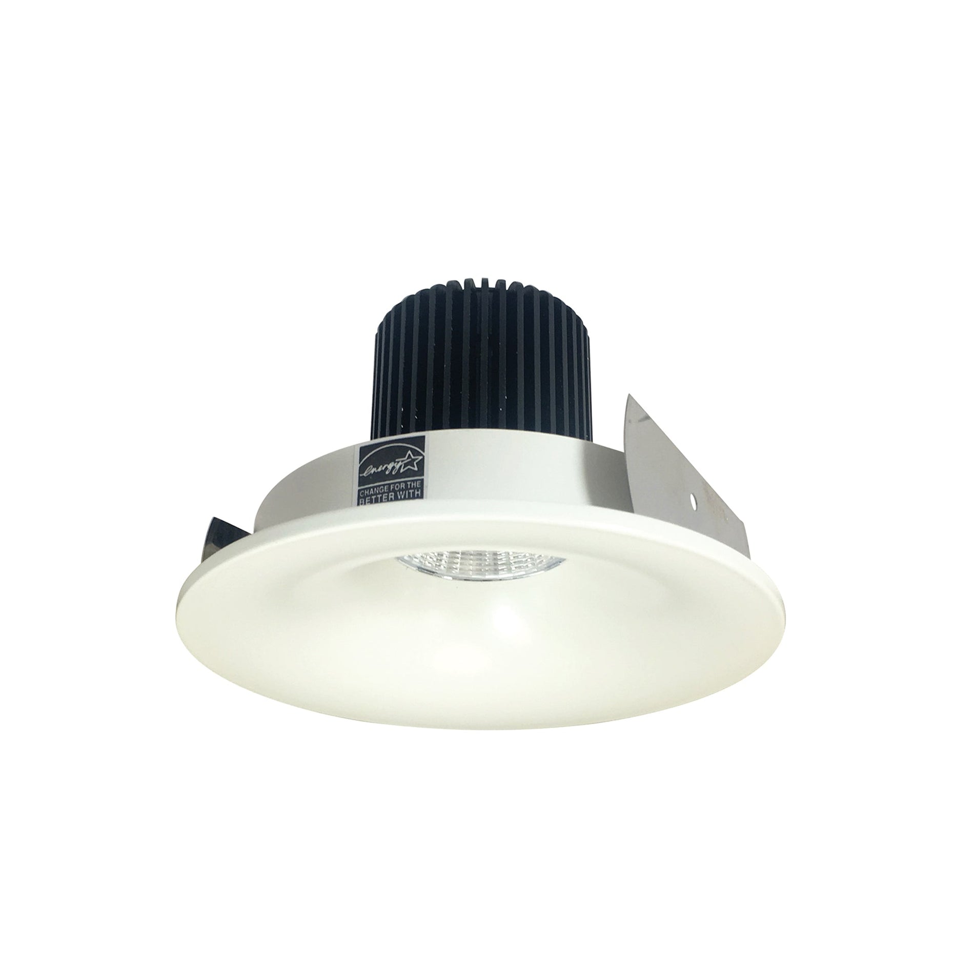 Nora NIO-4RNB27XWW/10 4 inch Iolite LED Round Bullnose, 1000lm / 14W, 2700K, White Finish