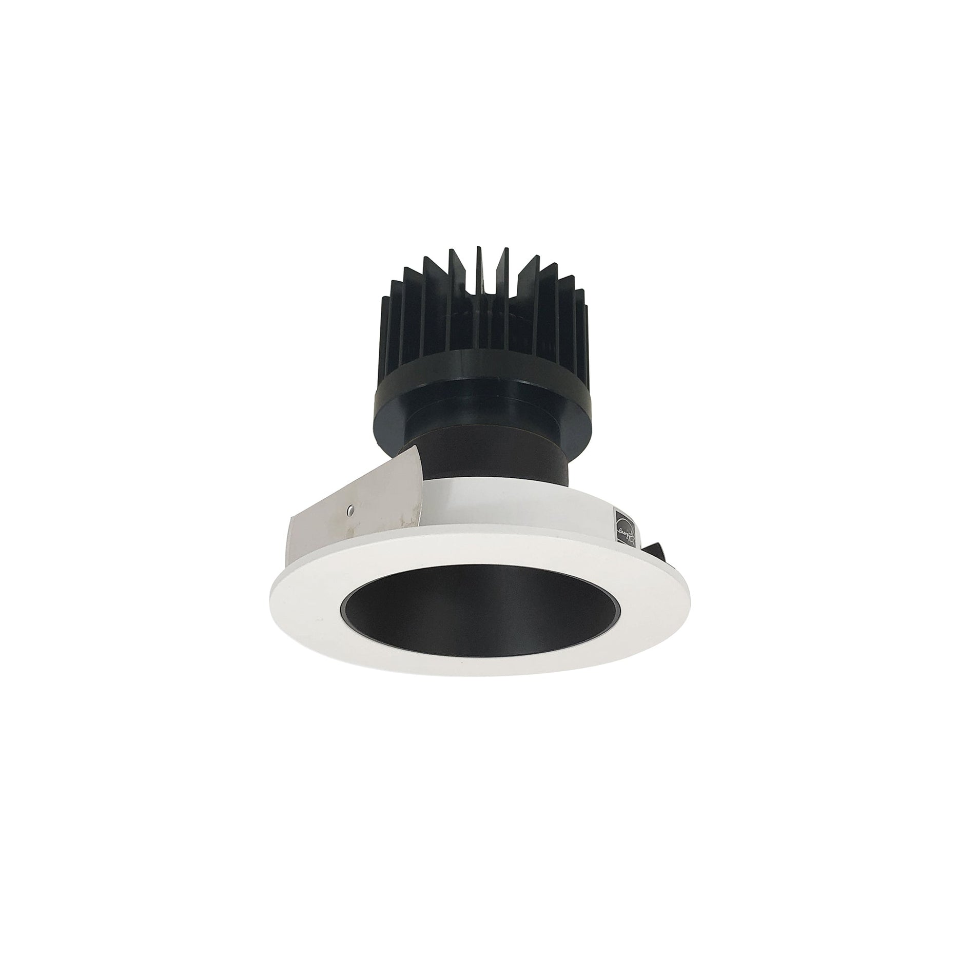 Nora NIO-4RNDCCDXBW/HL 4 inch Iolite LED Round Reflector, 1500lm/2000lm/2500lm (varies by housing), Comfort Dim, Black Reflector / White Flange