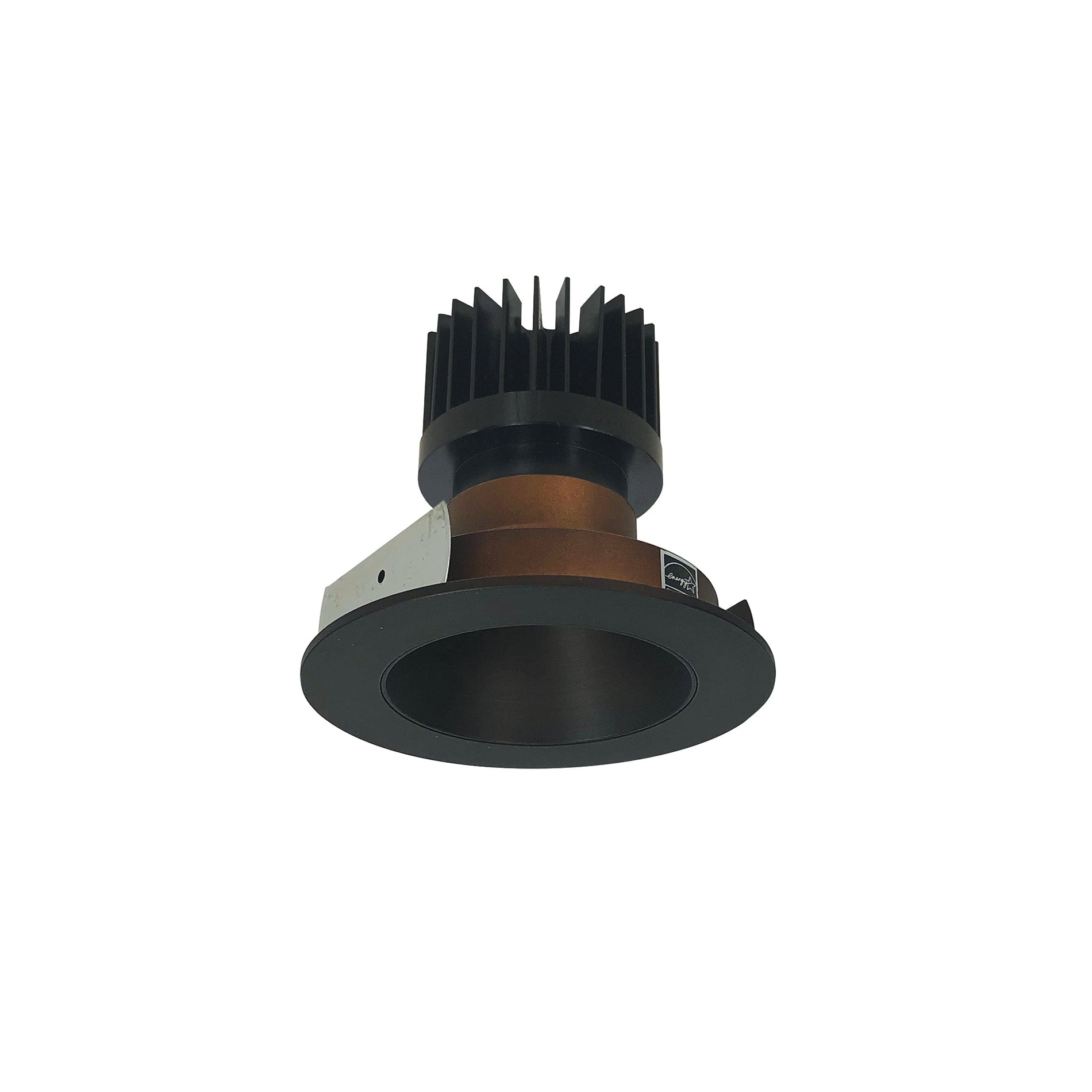 Nora Lighting NIO-4RNDCCDXBS/HL — 4" Iolite LED Round Reflector, 1500lm/2000lm/2500lm (varies by housing), Comfort Dim, Specular Black Reflector / Specular Black Flange