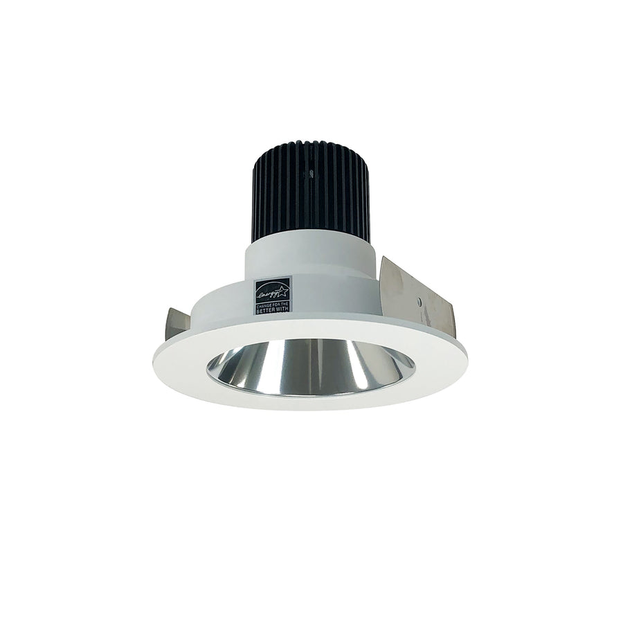 Nora NIO-4RNDC35XCMPW/10 4 inch Iolite LED Round Reflector, 1000lm / 14W, 3500K, Specular Clear Reflector / Matte Powder White Flange