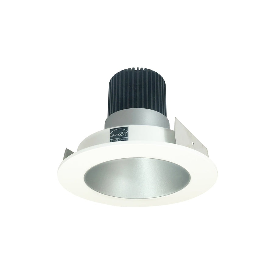 Nora NIO-4RNDC35XHZMPW/10 4 inch Iolite LED Round Reflector, 1000lm / 14W, 3500K, Haze Reflector / Matte Powder White Flange