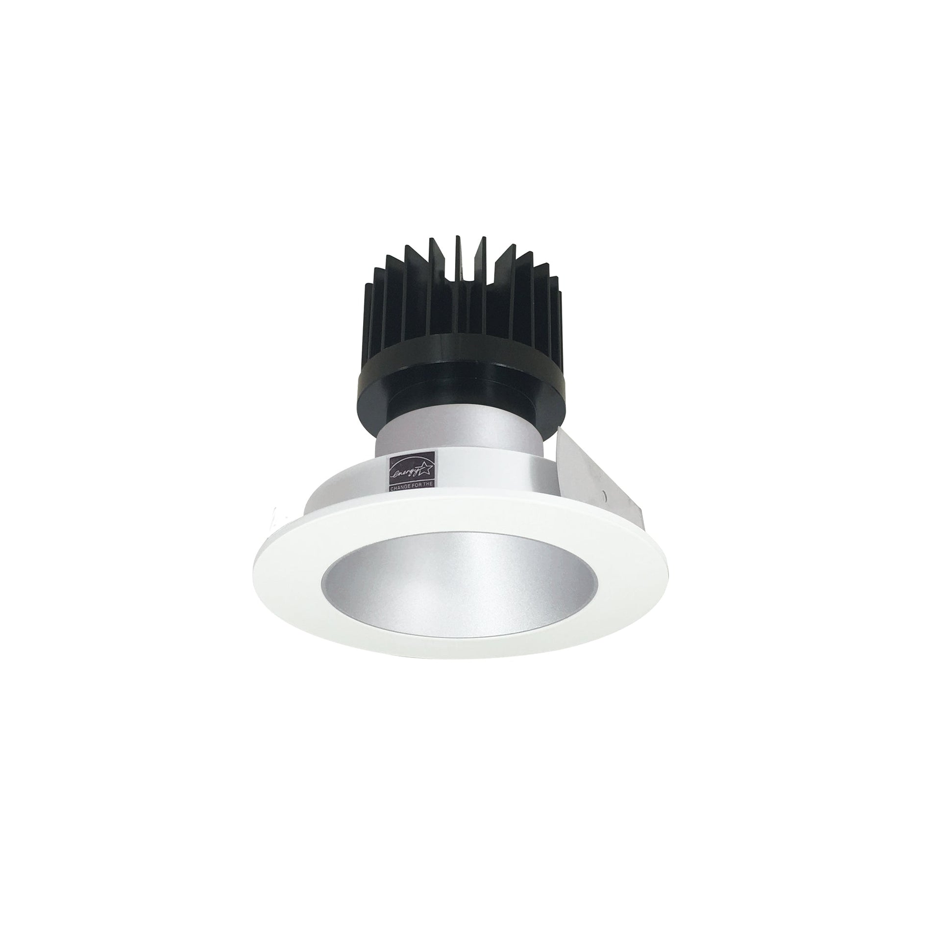 Nora NIO-4RNDCCDXHZMPW/HL 4 inch Iolite LED Round Reflector, 1500lm/2000lm/2500lm (varies by housing), Comfort Dim, Haze Reflector / Matte Powder White Flange