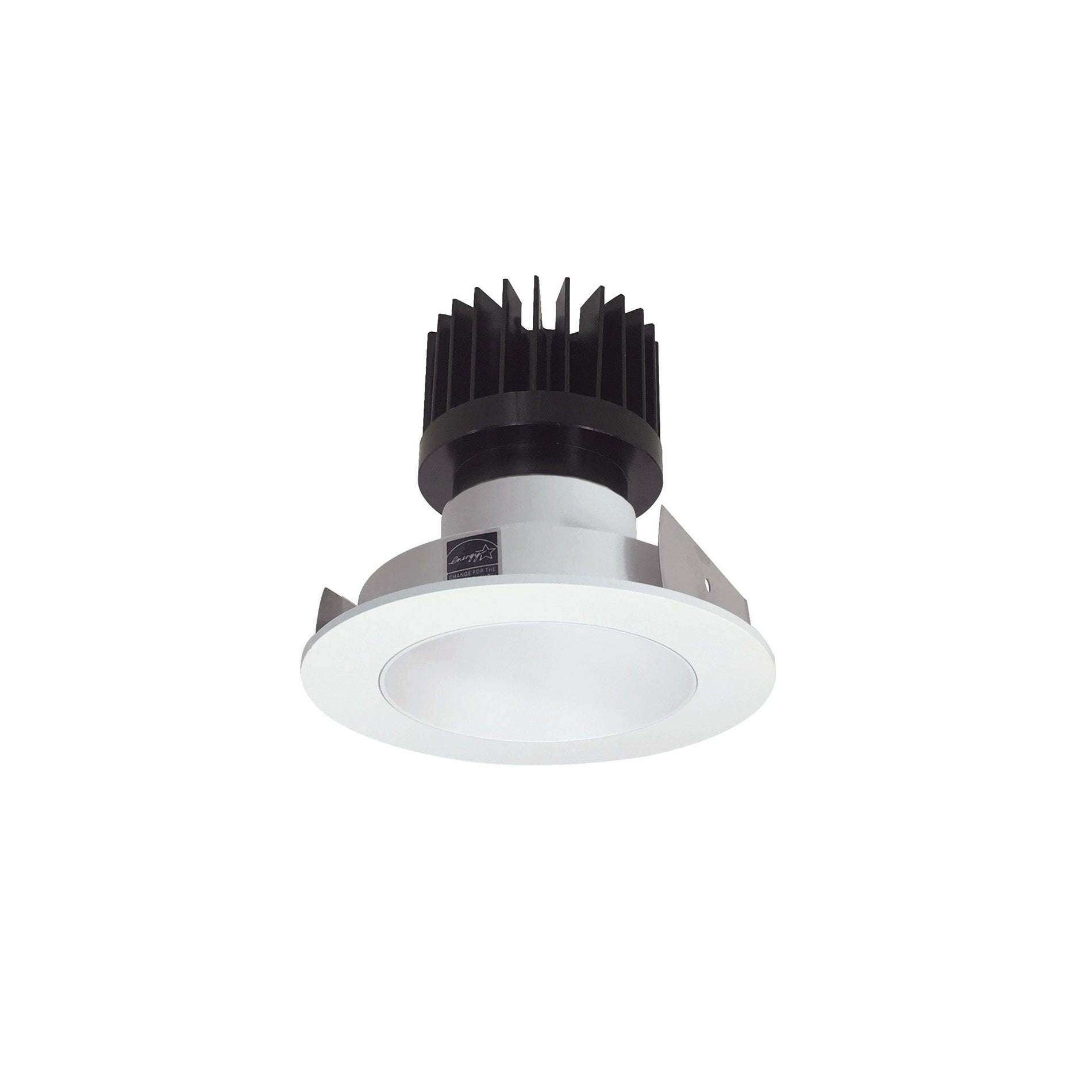 Nora NIO-4RNDC30XMPW/HL 4 inch Iolite LED Round Reflector, 1500lm/2000lm/2500lm (varies by housing), 3000K, Matte Powder White Reflector / Matte Powder White Flange