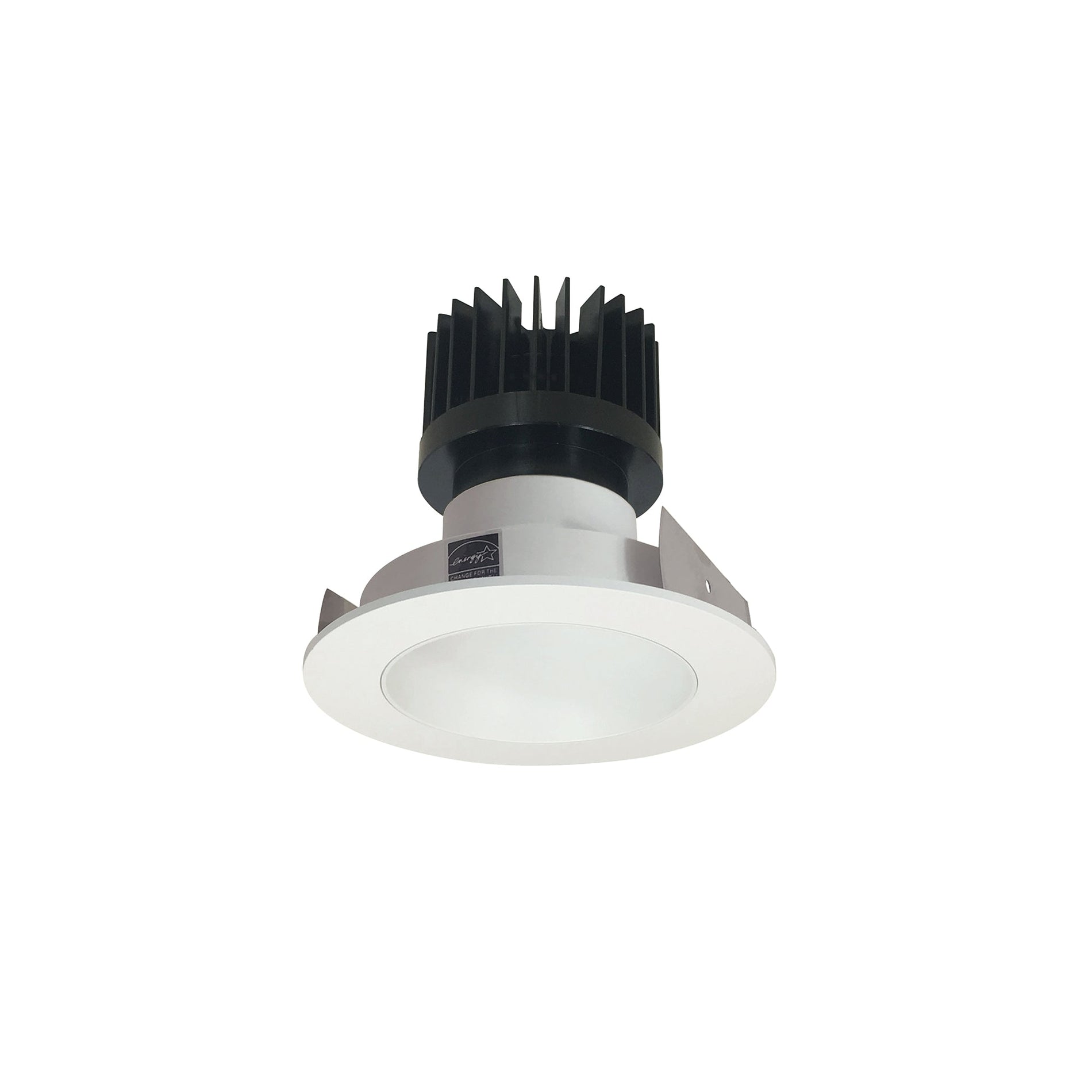 Nora NIO-4RNDCCDXWW/HL 4 inch Iolite LED Round Reflector, 1500lm/2000lm/2500lm (varies by housing), Comfort Dim, White Reflector / White Flange