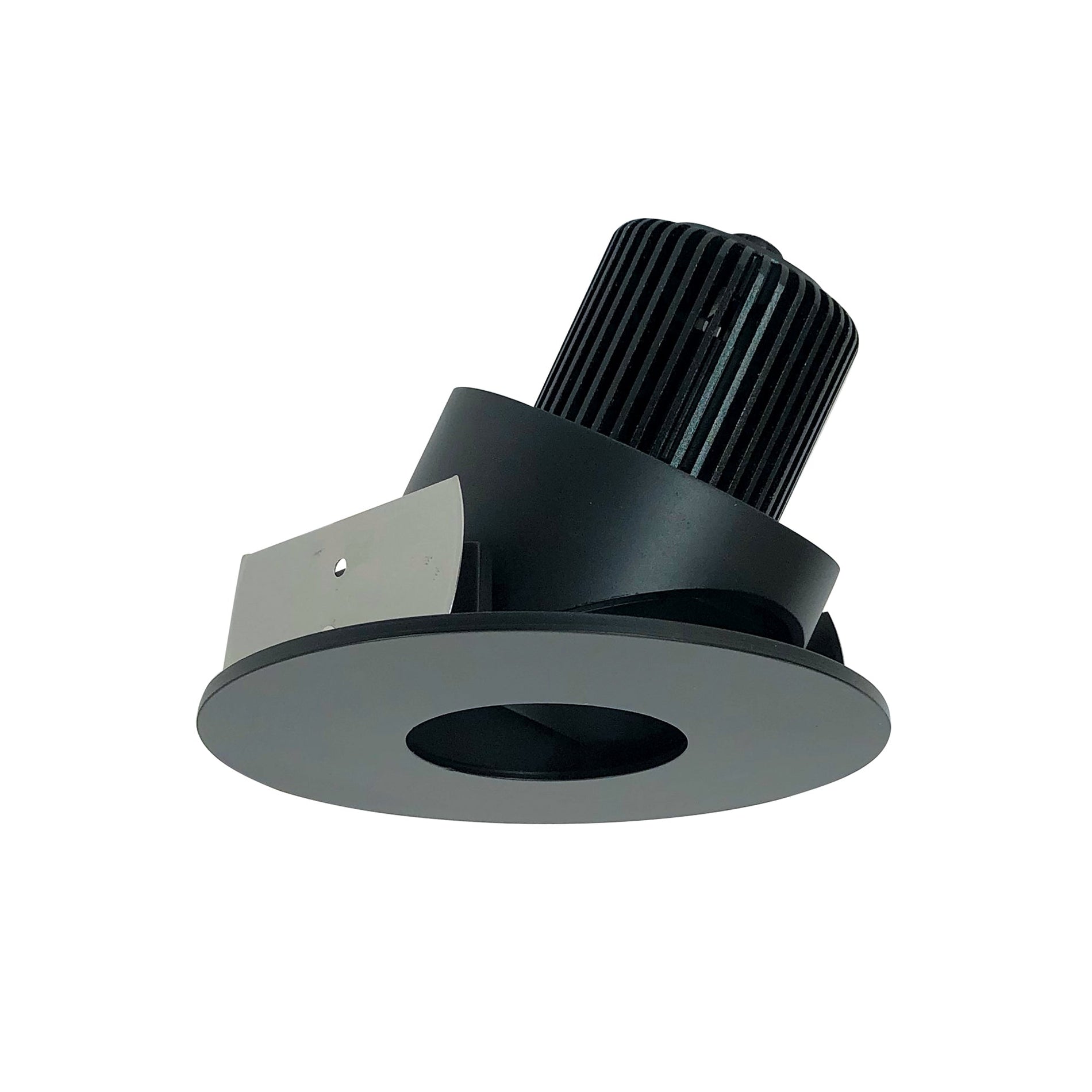 Nora NIO-4RPHA27XBB/10 4 inch Iolite LED Round Adjustable Pinhole, 1000lm / 14W, 2700K, Black Pinhole / Black Flange