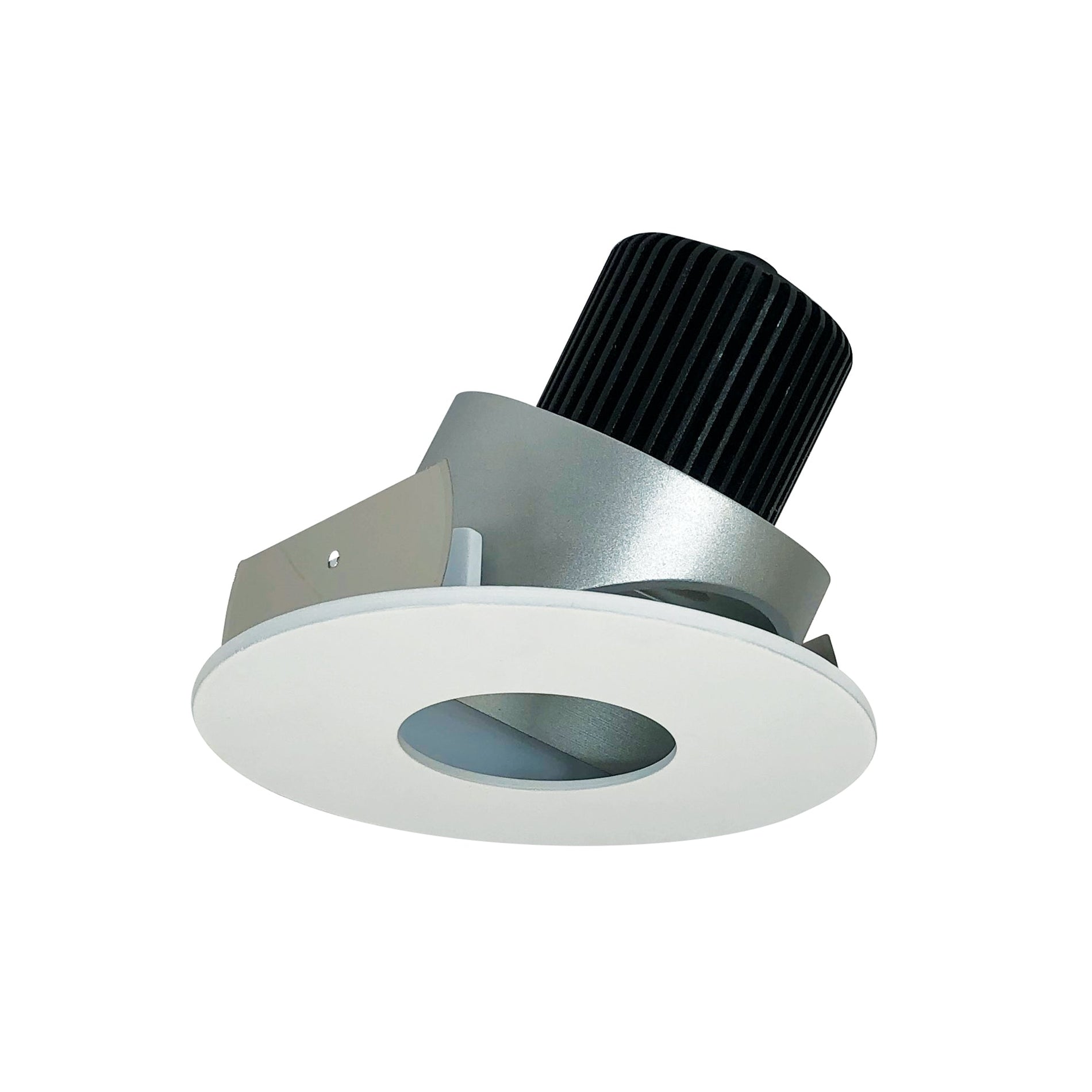Nora NIO-4RPHA40XHZMPW/10 4 inch Iolite LED Round Adjustable Pinhole, 1000lm / 14W, 4000K, Haze Pinhole / Matte Powder White Flange