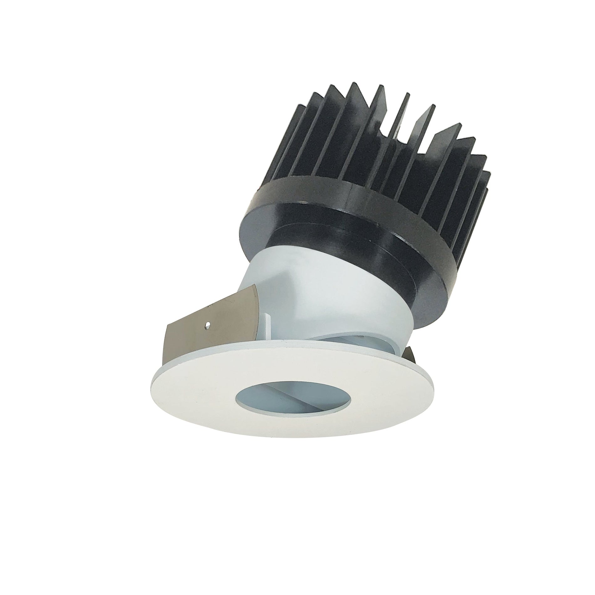 Nora NIO-4RPHA50XMPW/HL 4 inch Iolite LED Round Adjustable Pinhole, 1500lm/2000lm/2500lm (varies by housing), 5000K, Matte Powder White Pinhole / Matte Powder White Flange