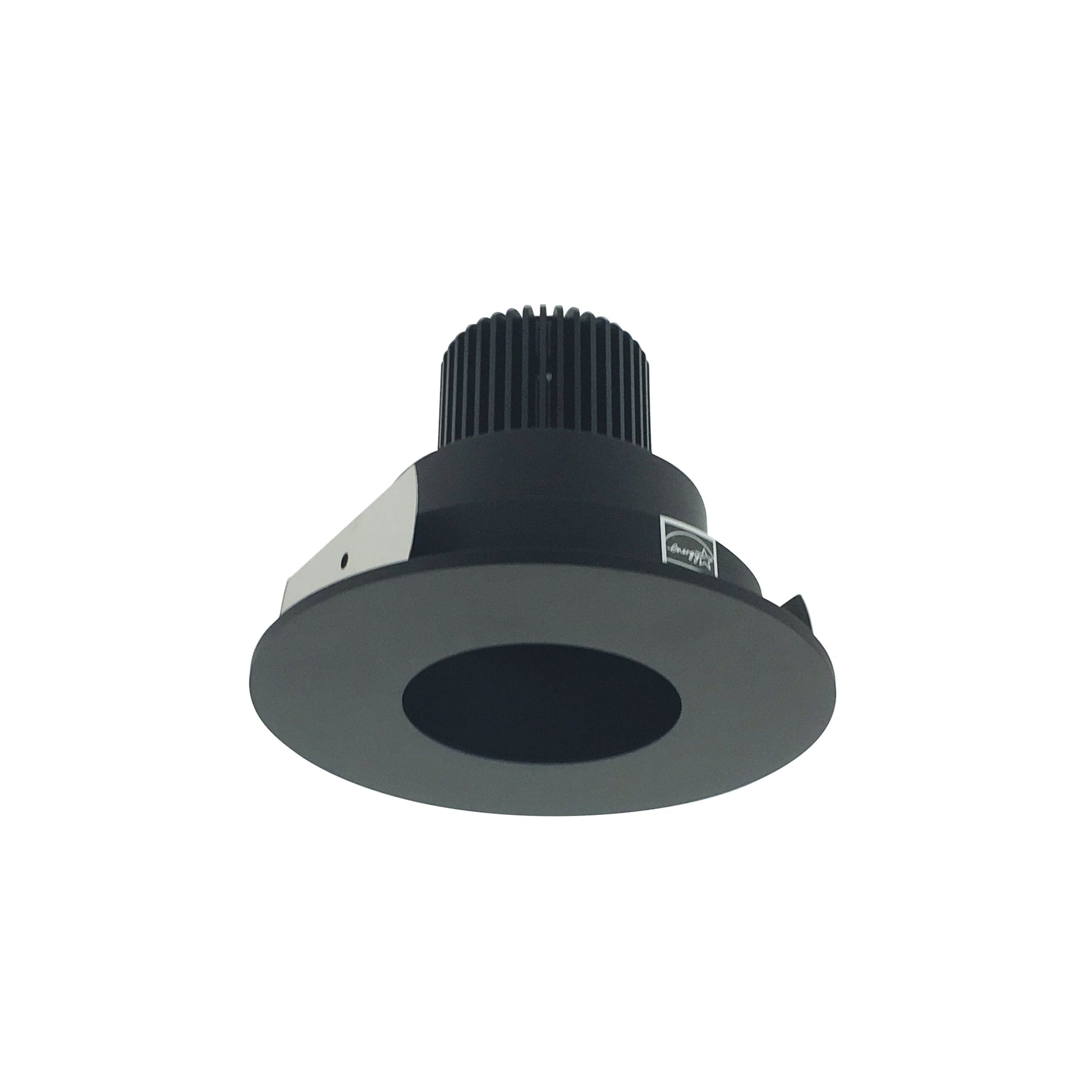 Nora NIO-4RPH30QBB 4 inch Iolite LED Round Pinhole, 10-Degree Optic, 800lm / 12W, 3000K, Black Pinhole / Black Flange