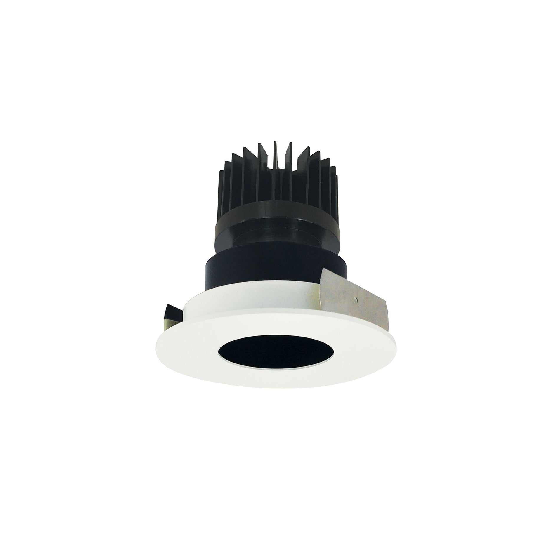 Nora NIO-4RPH30XBMPW/HL 4 inch Iolite LED Round Pinhole, 1500lm/2000lm/2500lm (varies by housing), 3000K, Black Pinhole / Matte Powder White Flange