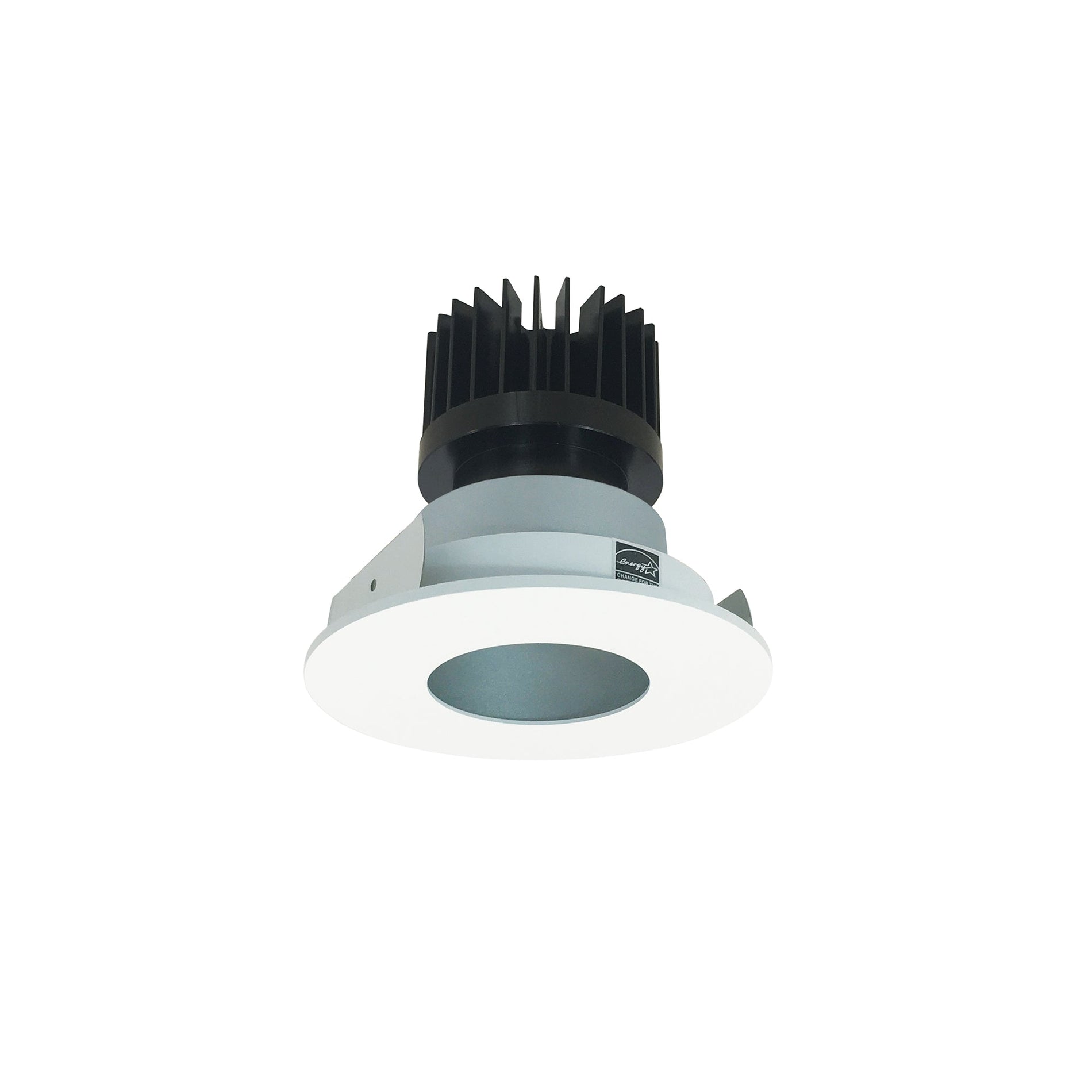Nora NIO-4RPH30XHZMPW/HL 4 inch Iolite LED Round Pinhole, 1500lm/2000lm/2500lm (varies by housing), 3000K, Haze Pinhole / Matte Powder White Flange