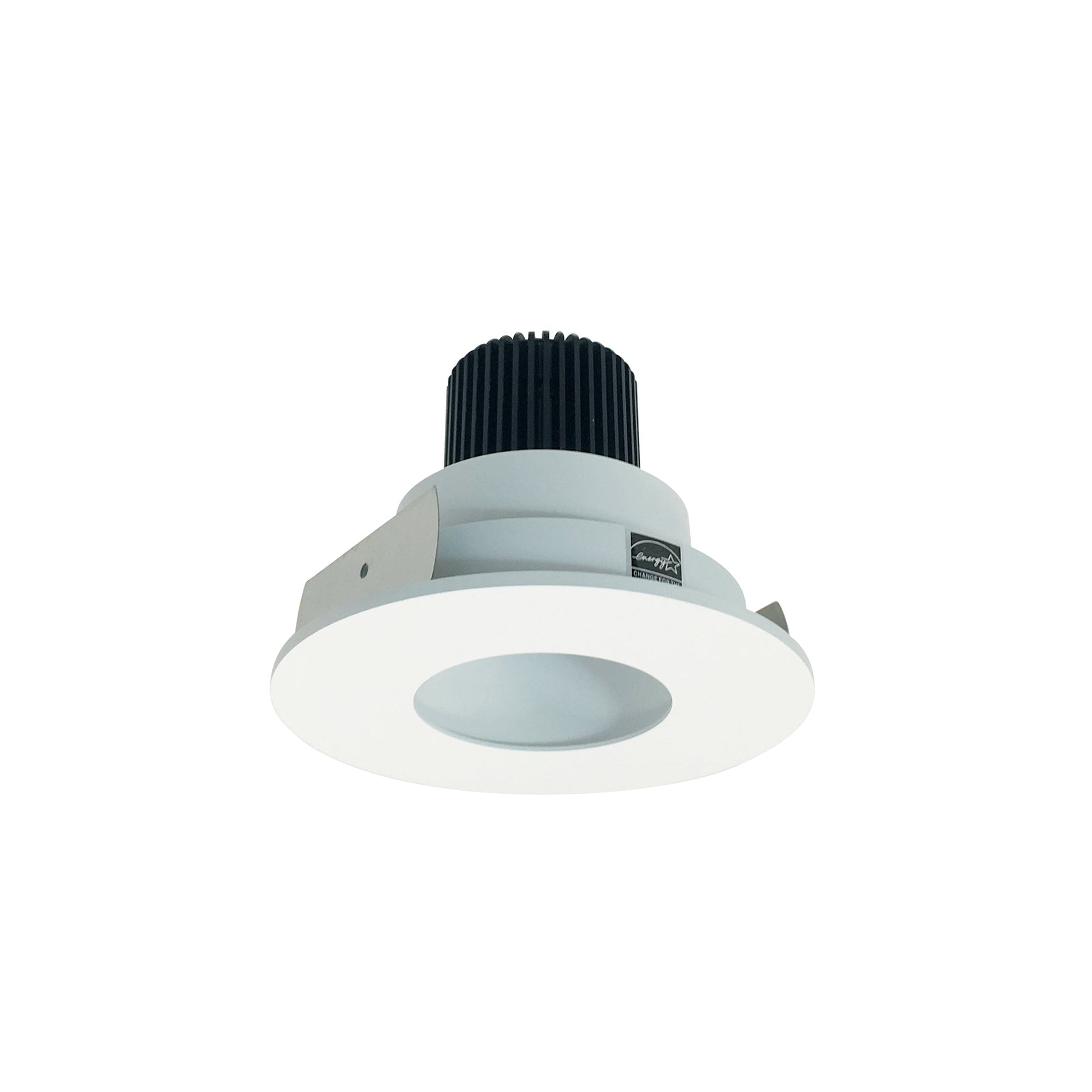 Nora NIO-4RPHCDXMPW 4 inch Iolite LED Round Pinhole, 800lm / 14W, Comfort Dim, Matte Powder White Pinhole / Matte Powder White Flange