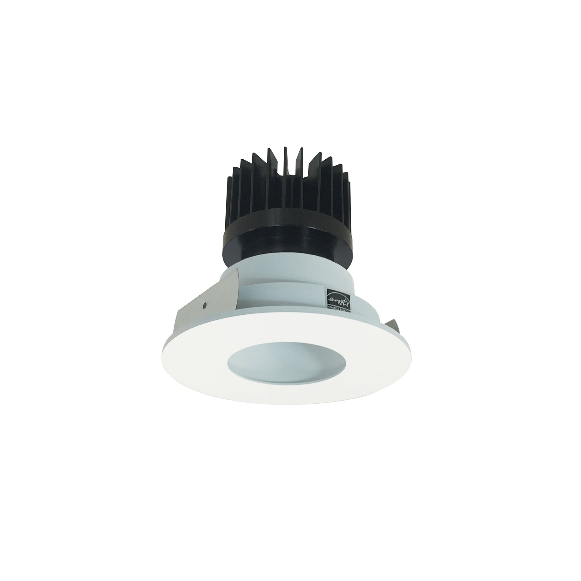 Nora NIO-4RPH50XMPW/HL 4 inch Iolite LED Round Pinhole, 1500lm/2000lm/2500lm (varies by housing), 5000K, Matte Powder White Pinhole / Matte Powder White Flange