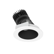 Nora NIO-4RSLA50XBMPW/HL 4 inch Iolite LED Round Adjustable Slot, 1500lm/2000lm (varies by housing), 5000K, Black Reflector / Matte Powder White Flange