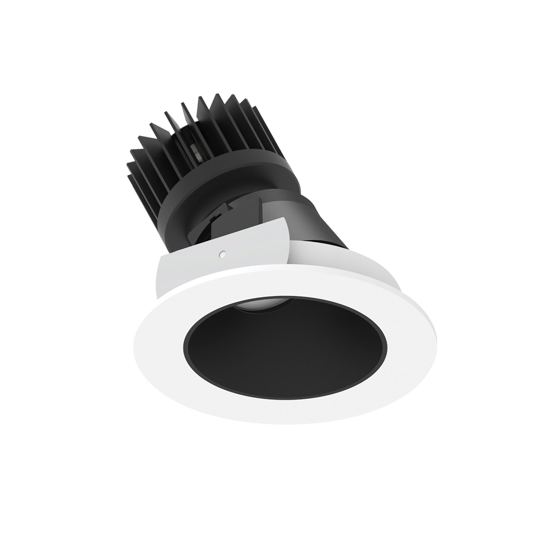 Nora NIO-4RSLA27XBMPW/HL 4 inch Iolite LED Round Adjustable Slot, 1500lm/2000lm (varies by housing), 2700K, Black Reflector / Matte Powder White Flange
