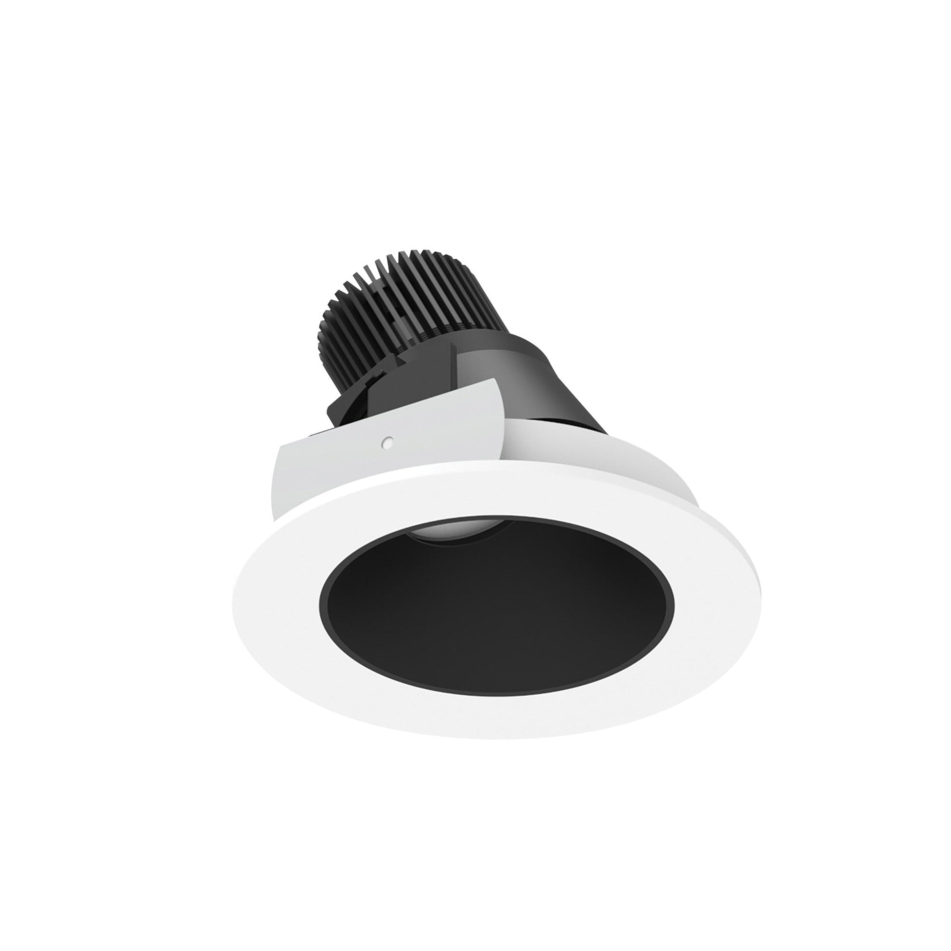 Nora NIO-4RSLA40QBMPW 4 inch Iolite LED Round Adjustable Slot, 10-Degree Optic, 850lm / 12W, 3000K, Black Reflector / Matte Powder White Flange