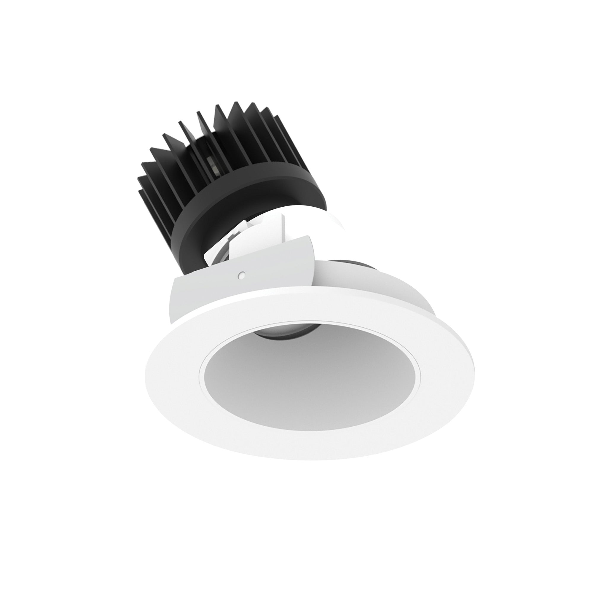 Nora NIO-4RSLA30XMPW/HL 4 inch Iolite LED Round Adjustable Slot, 1500lm/2000lm (varies by housing), 3000K, Matte Powder White Reflector / Matte Powder White Flange