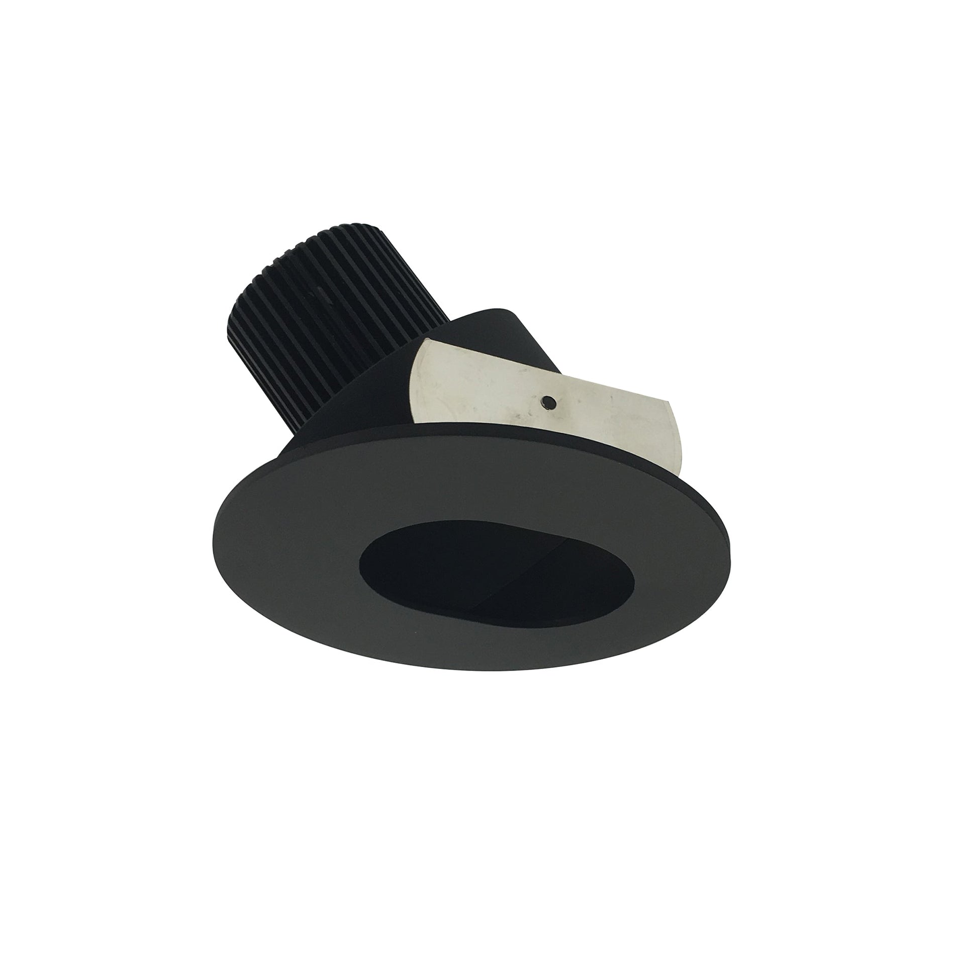 Nora NIO-4RSL40QBB 4 inch Iolite LED Round Adjustable Slot Aperture, 10-Degree Optic, 750lm / 12W, 4000K, Black Slot Aperture / Black Flange