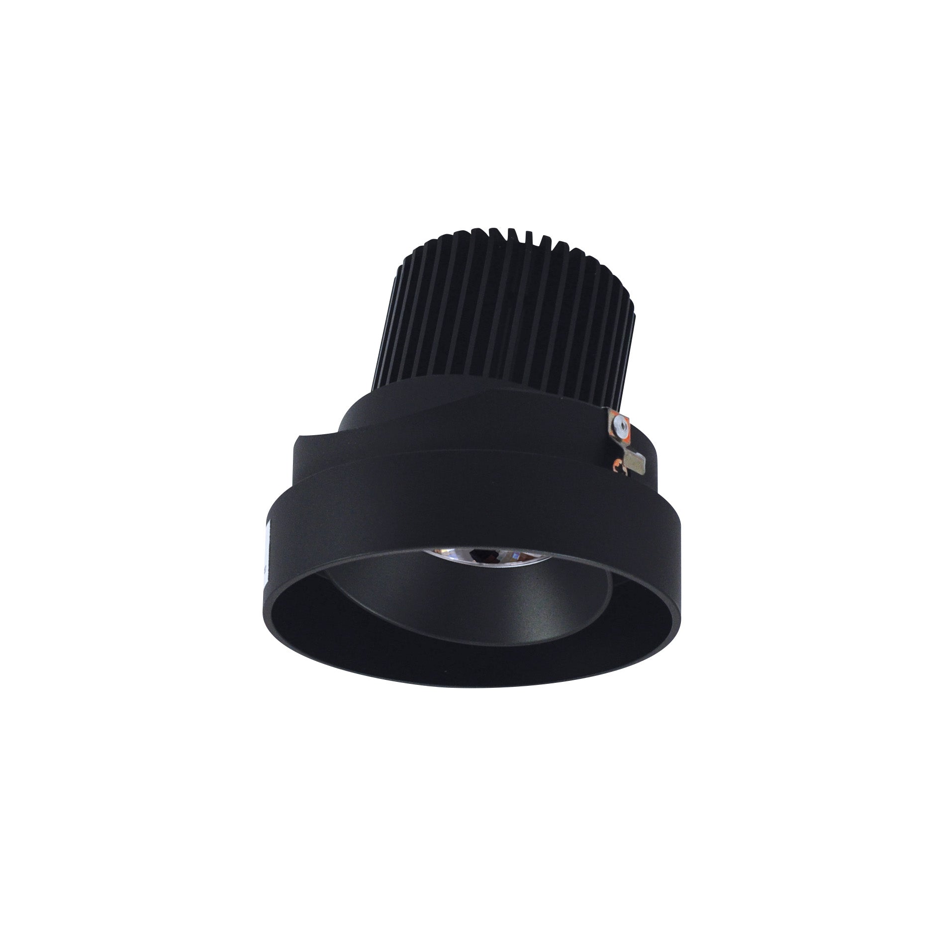Nora NIO-4RTLA30QBB 4 inch Iolite LED Round Trimless Adjustable, 10-Degree Optic, 850lm / 12W, 3000K, Black Adjustable / Black Reflector