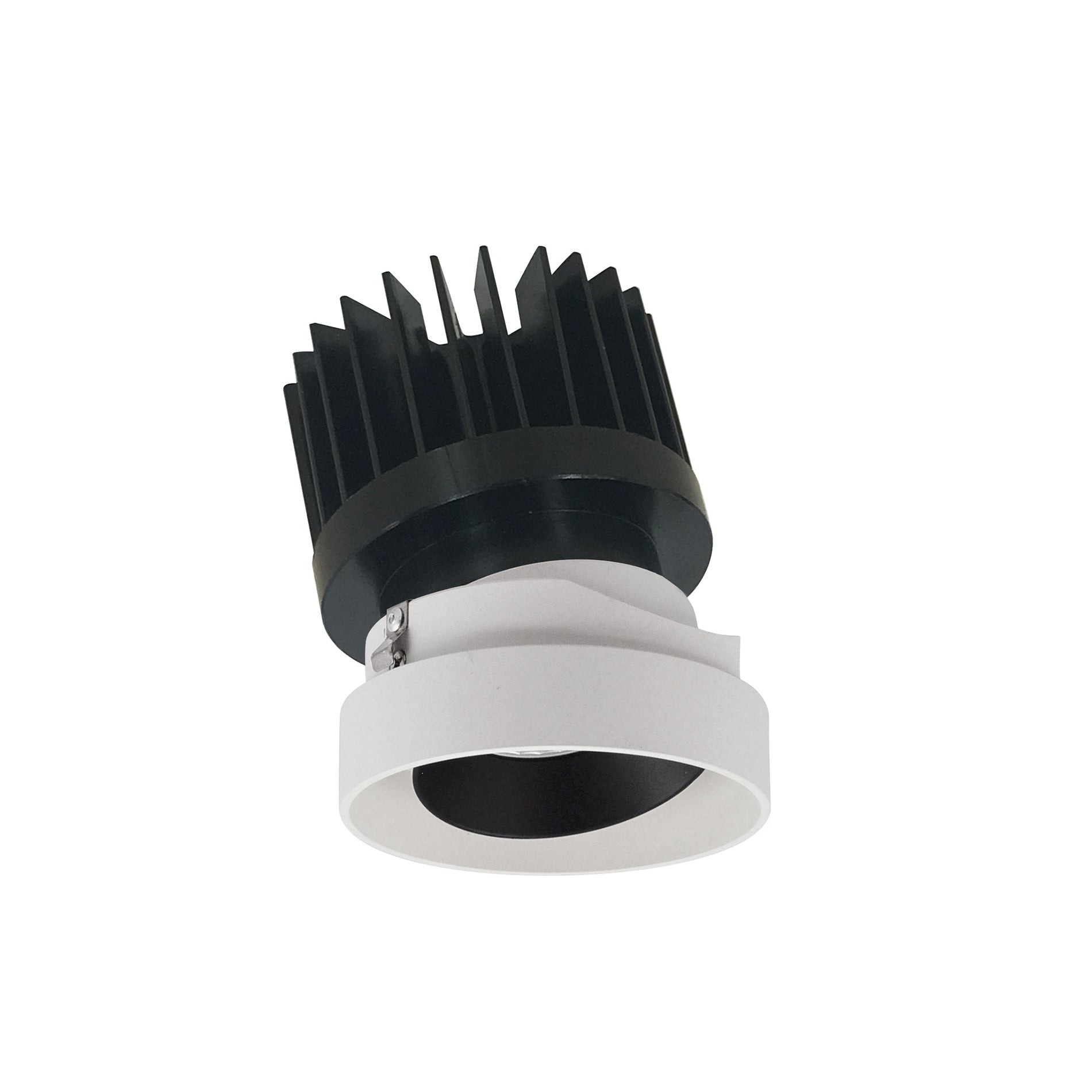 Nora NIO-4RTLACDXBW/HL 4 inch Iolite LED Round Trimless Adjustable, 1500lm/2000lm/2500lm (varies by housing), Comfort Dim, Black Adjustable / White Reflector