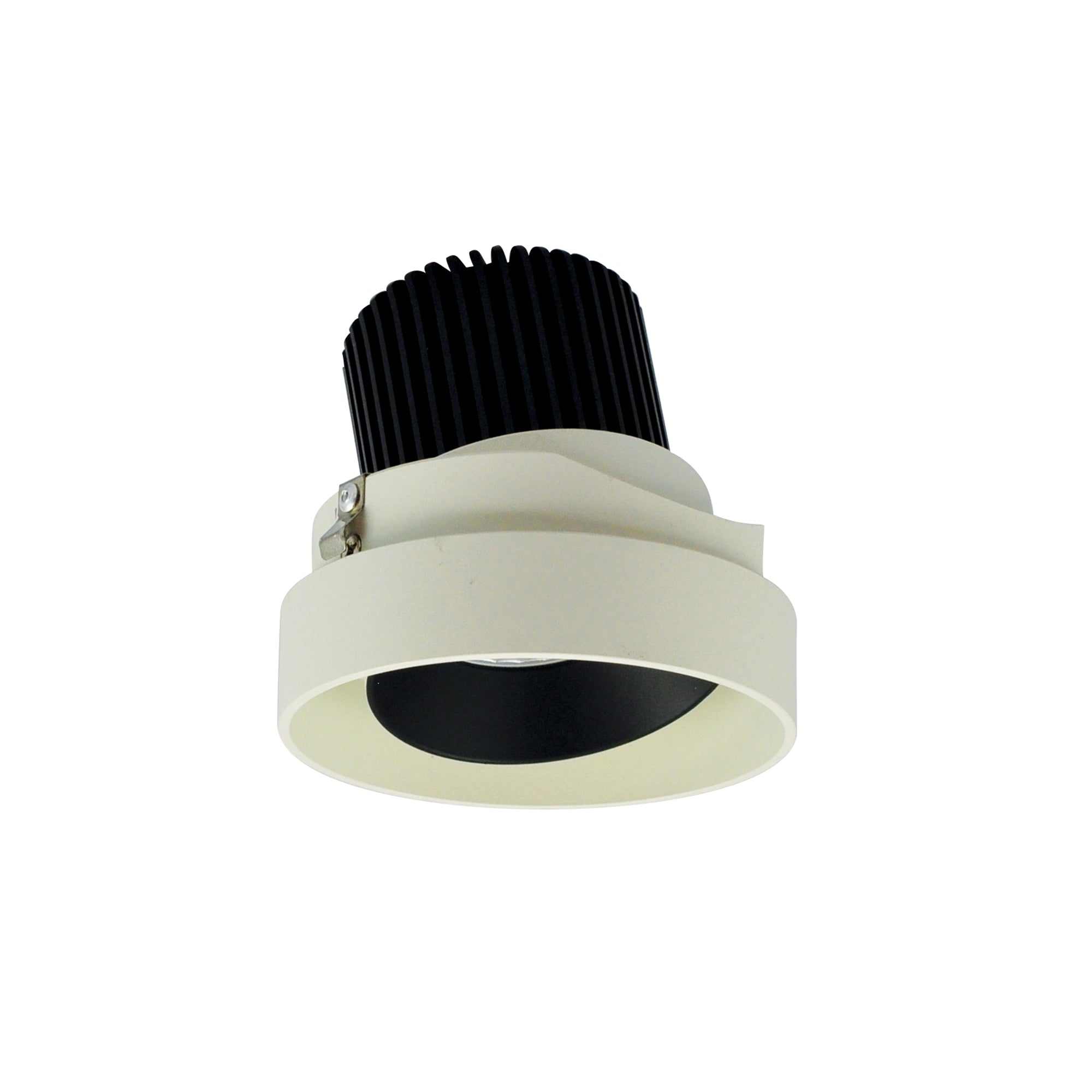Nora NIO-4RTLA50XBW 4 inch Iolite LED Round Trimless Adjustable, 800lm / 14W, 5000K, Black Adjustable / White Reflector