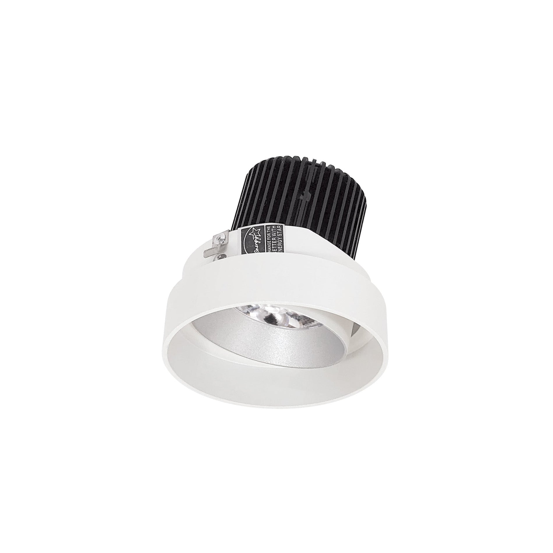 Nora NIO-4RTLA40QHW 4 inch Iolite LED Round Trimless Adjustable, 10-Degree Optic, 850lm / 12W, 4000K, Haze Adjustable / White Reflector
