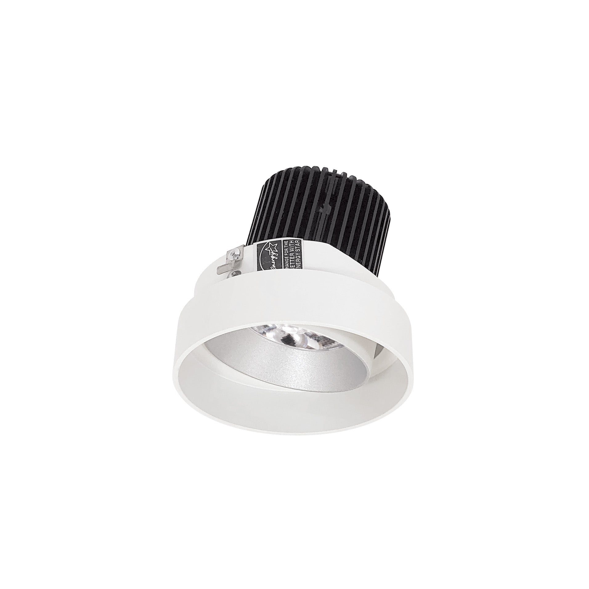 Nora NIO-4RTLA35QHW 4 inch Iolite LED Round Trimless Adjustable, 10-Degree Optic, 850lm / 12W, 3500K, Haze Adjustable / White Reflector