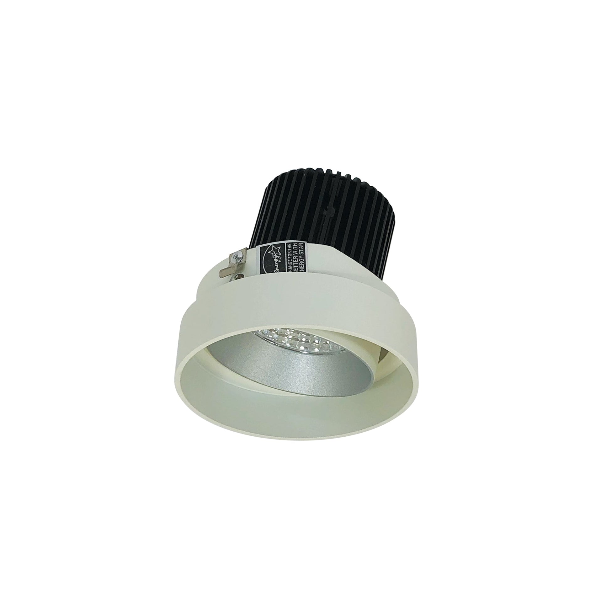 Nora NIO-4RTLACDXHW 4 inch Iolite LED Round Trimless Adjustable, 800lm / 14W, Comfort Dim, Haze Adjustable / White Reflector